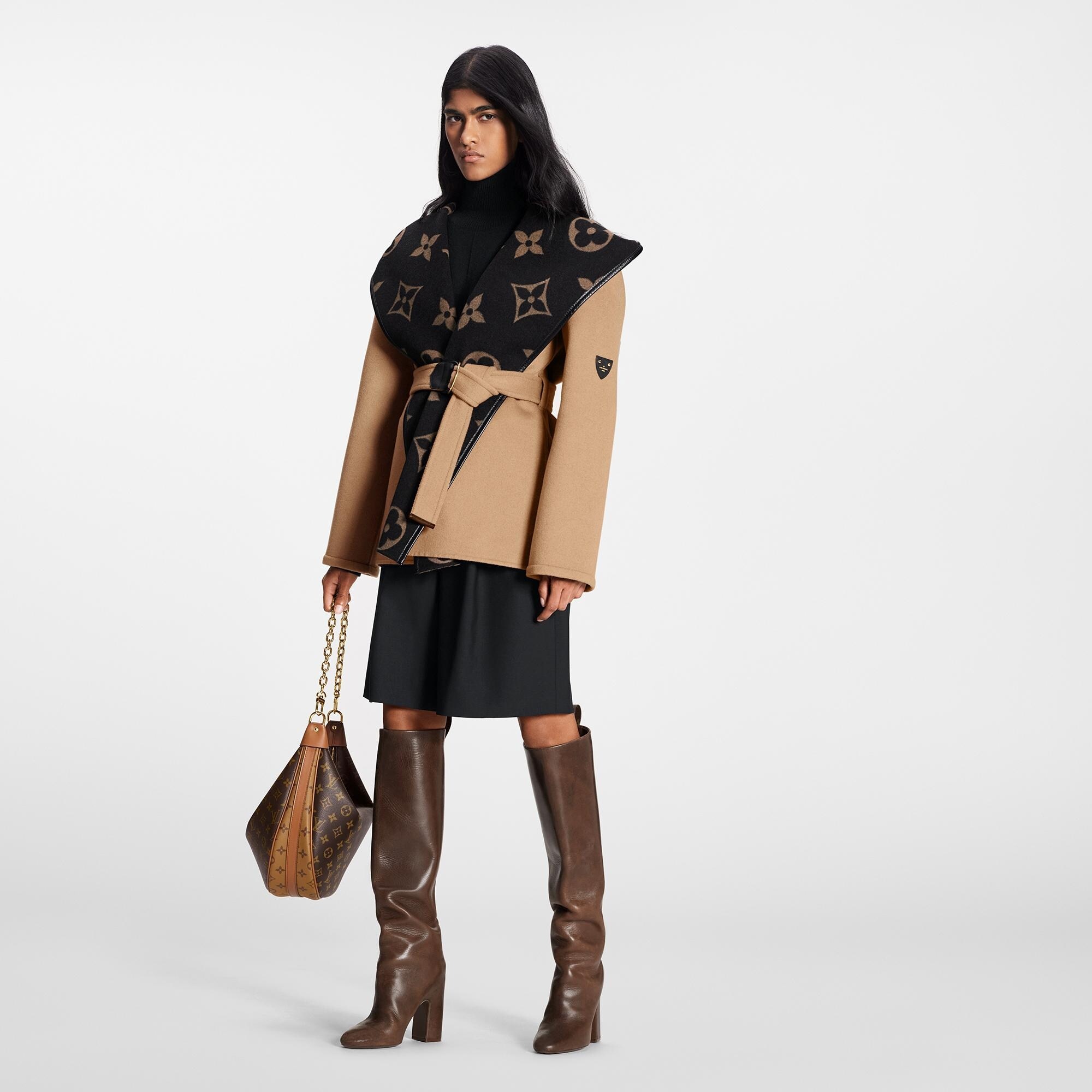 Signature Short Hooded Wrap Coat - 2