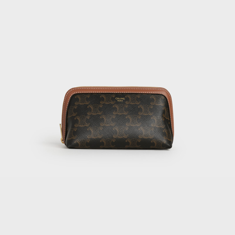 Cosmetic Pouch in Triomphe Canvas and lambskin 1