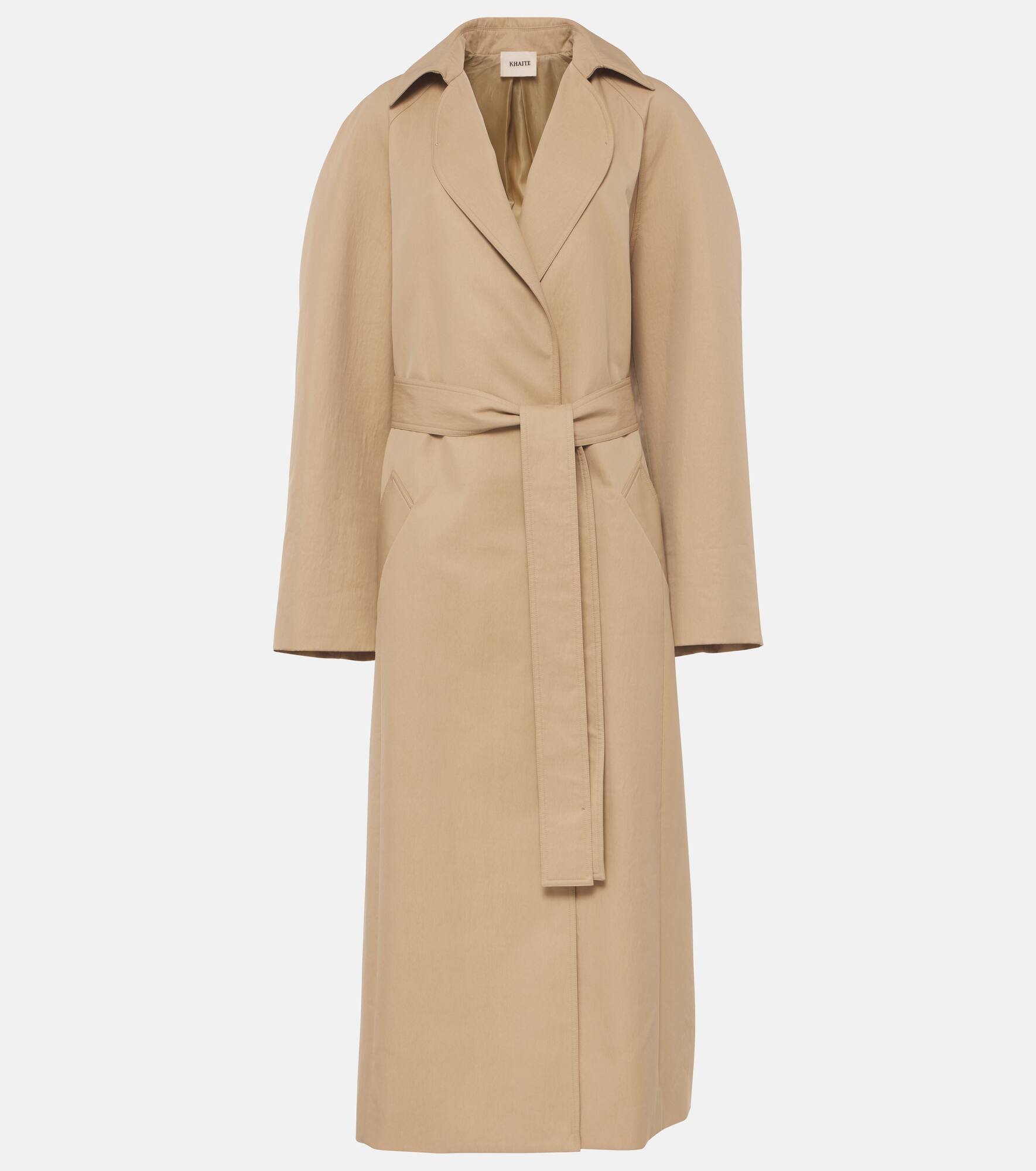 トレンチコート KHAITE Trench coats KHAITE Minnie belted cotton-blend twill trench coat | NET-A