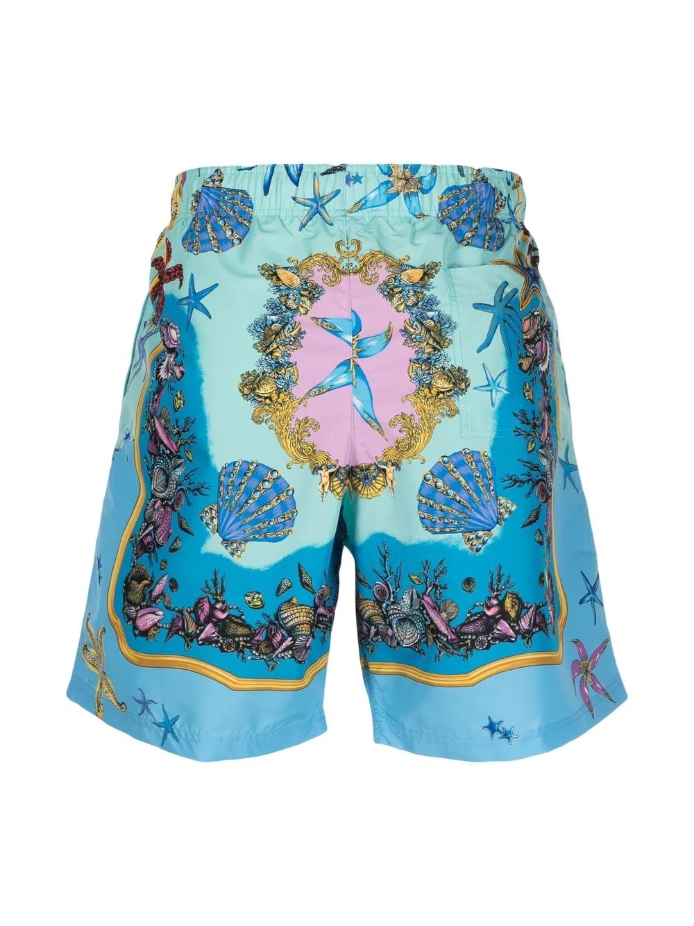 Barocco shell-print swim shorts - 2