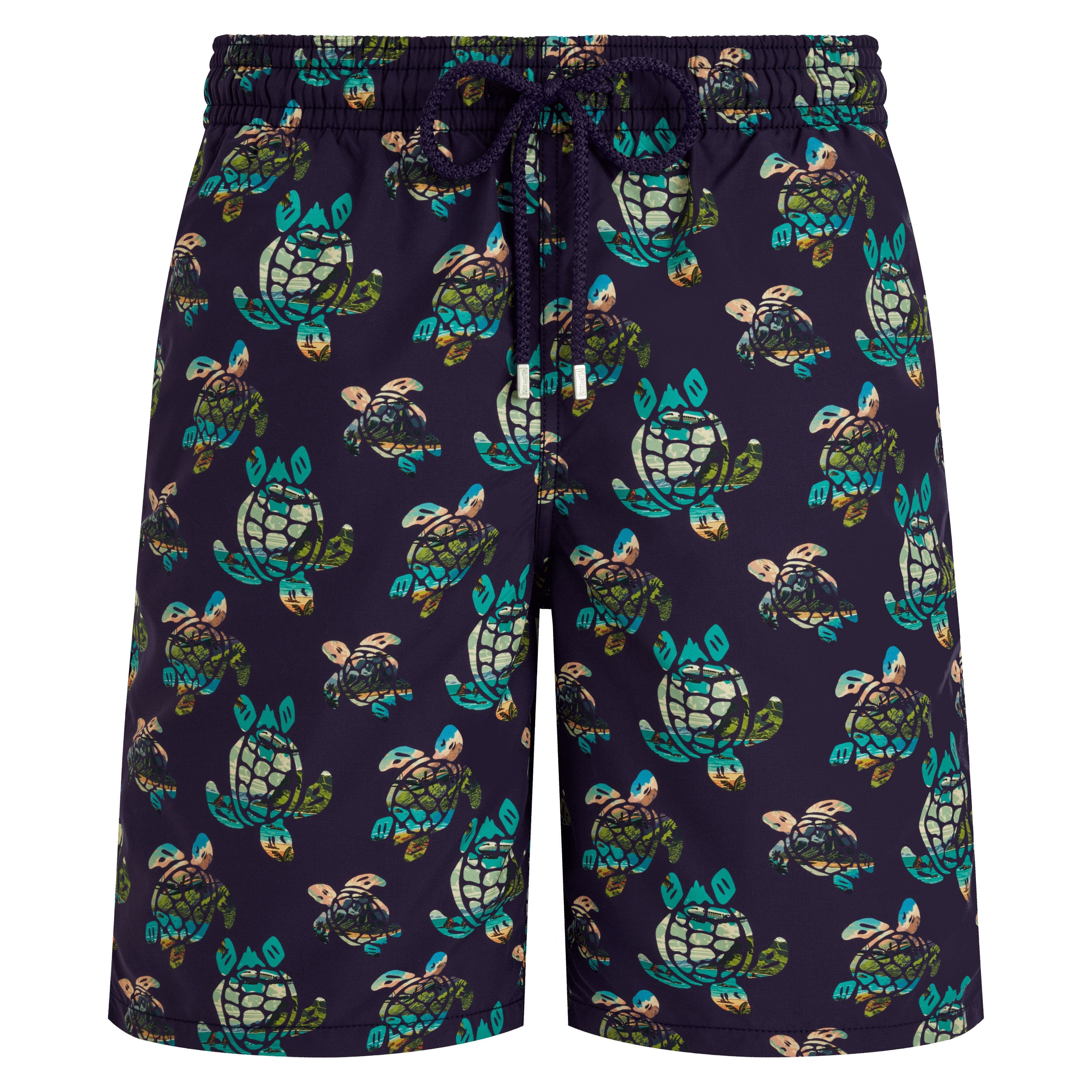 Vilebrequin Men's Landscape Turtle Board Shorts in Minuit at Nordstrom - 3