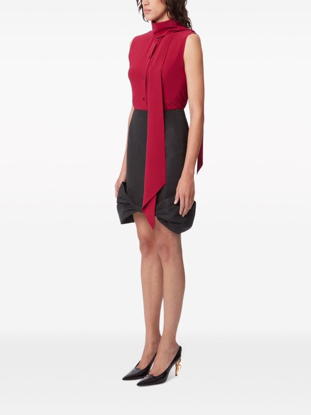 bow detailed midi-skirt - 3