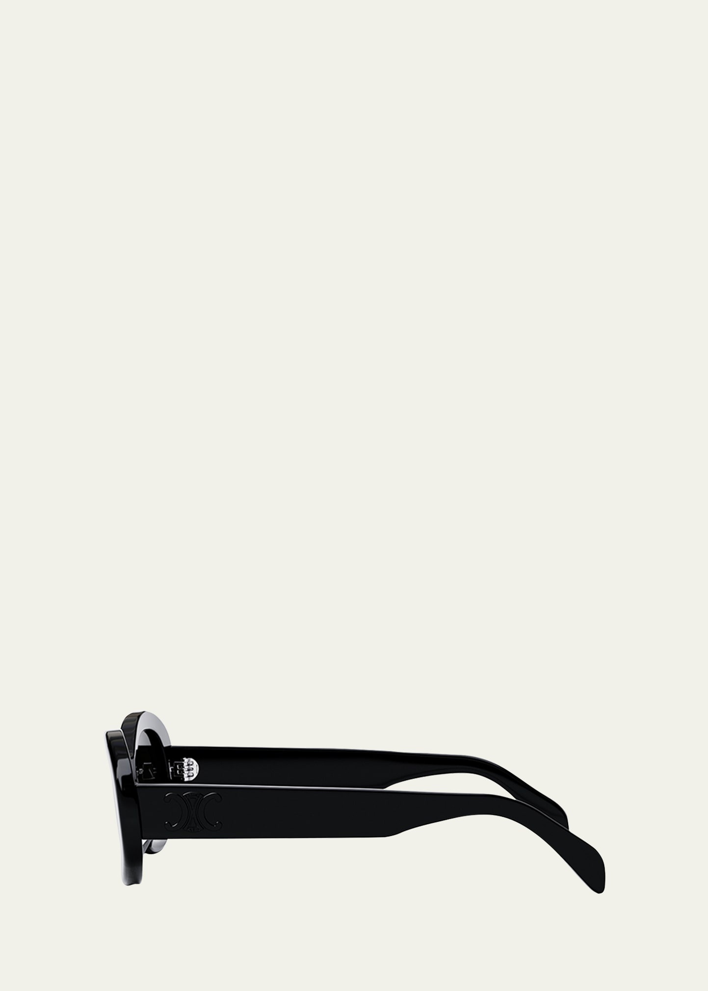 Triomphe Logo Oval Acetate Sunglasses - 3