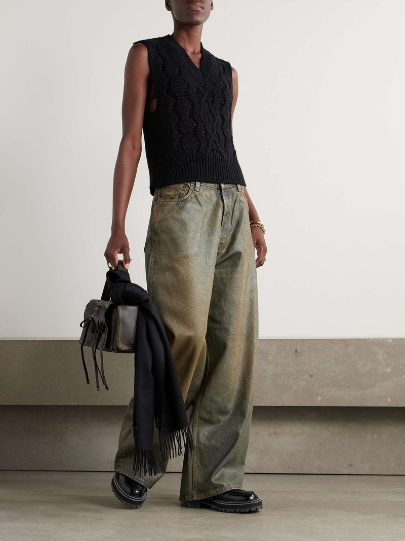 Our Legacy Michigan cropped open-knit wool tank outlook