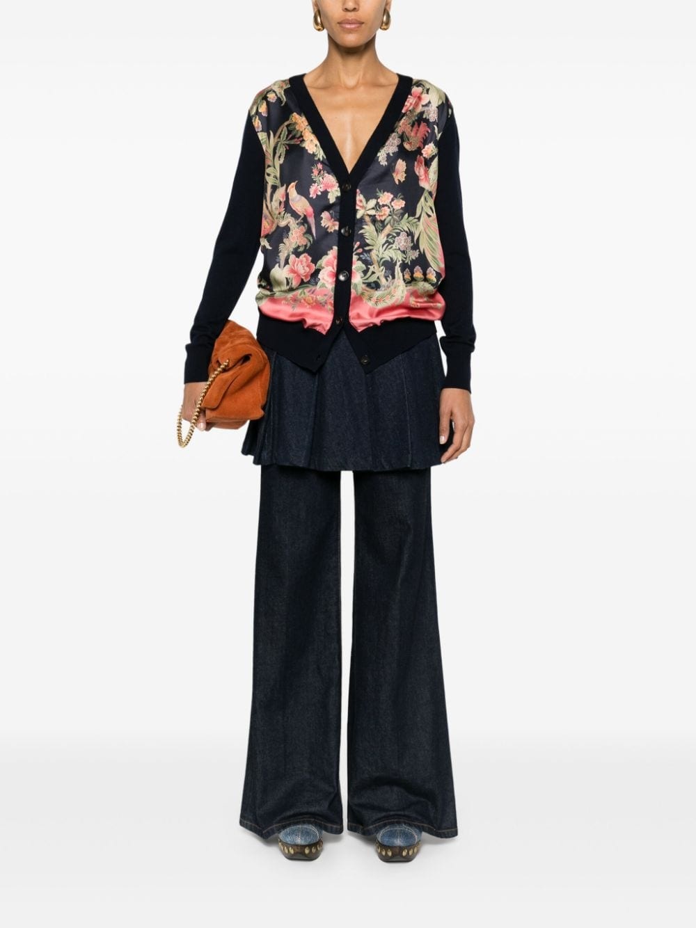 floral-print cardigan - 2