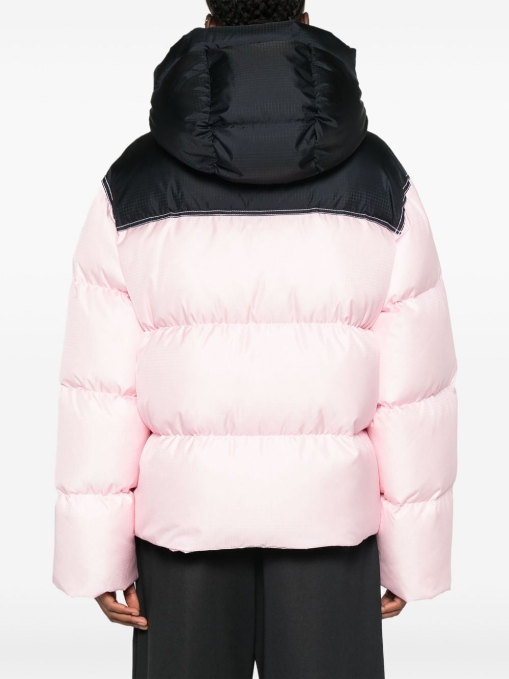 logo-appliqué puffer jacket - 4