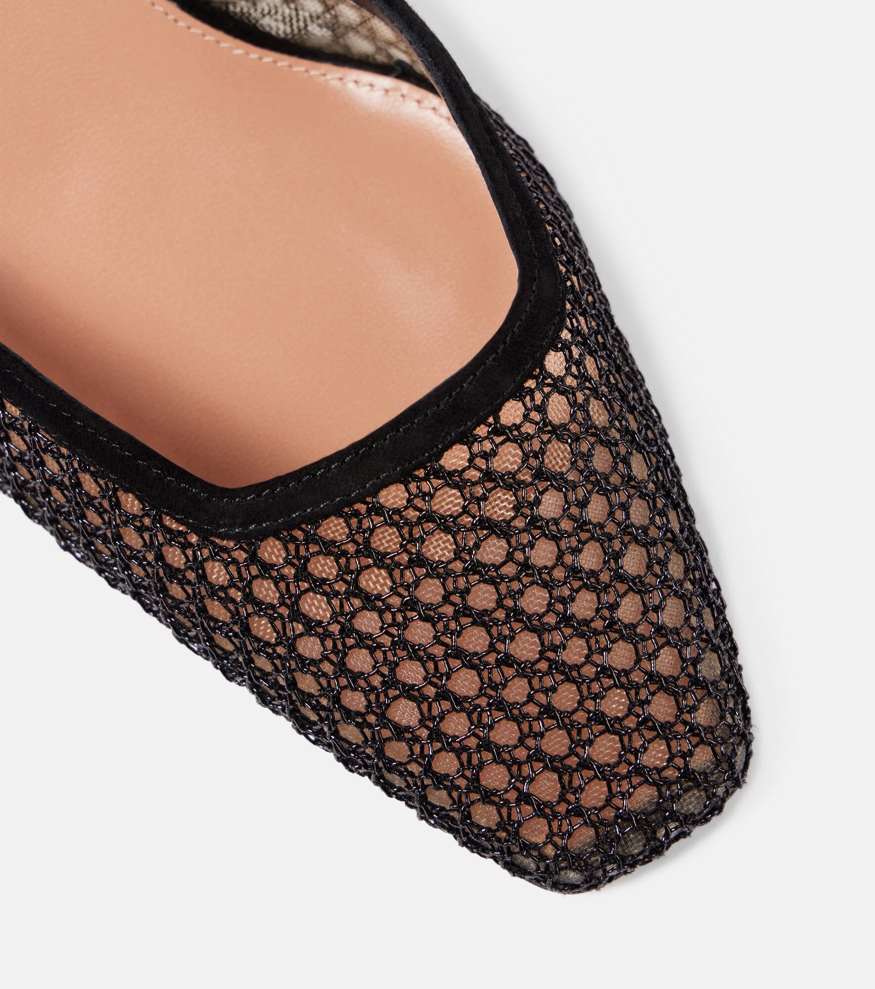 Asha 35 suede-trimmed mesh pumps - 5