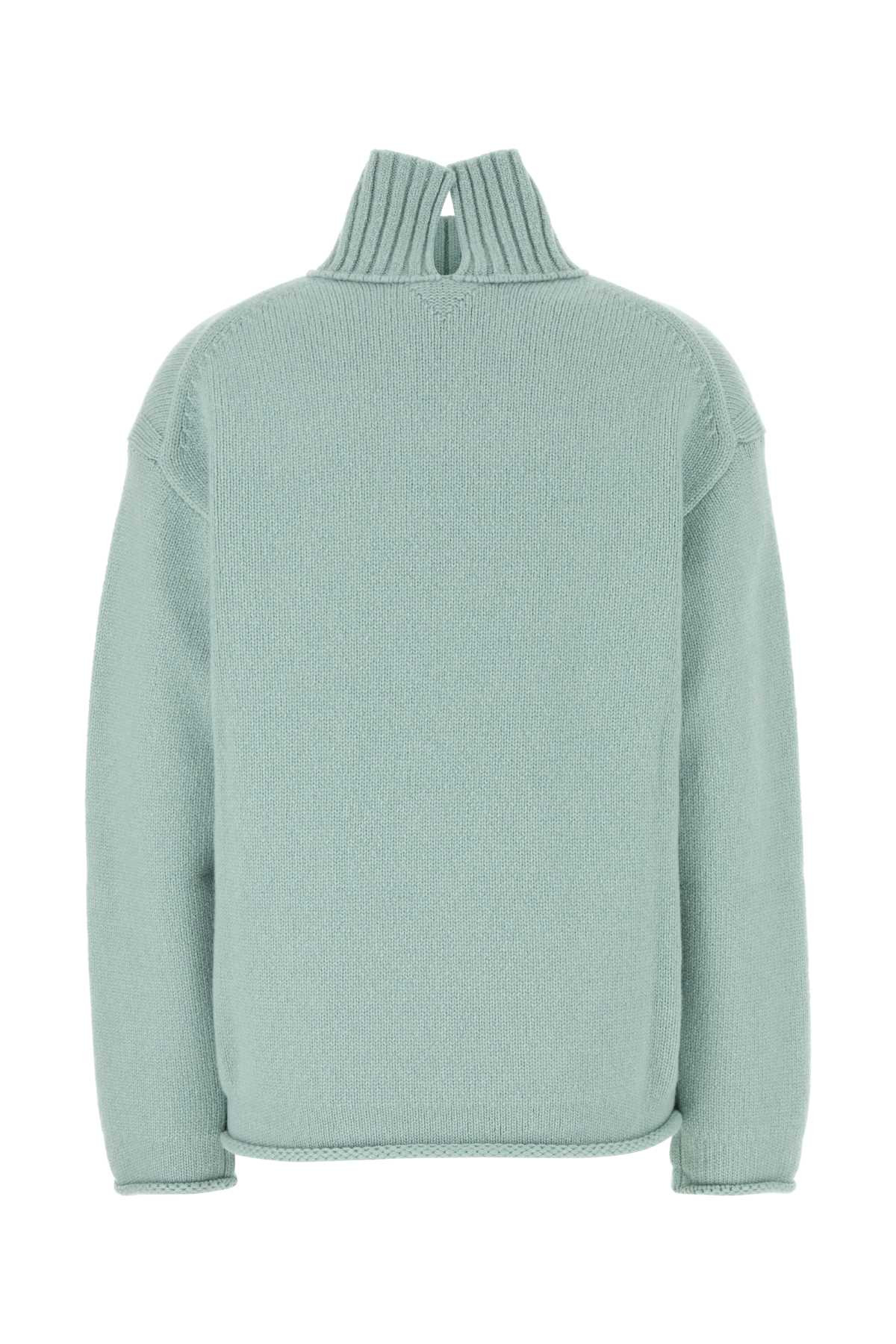 Bottega Veneta Women Sea Green Cashmere Sweater - 2