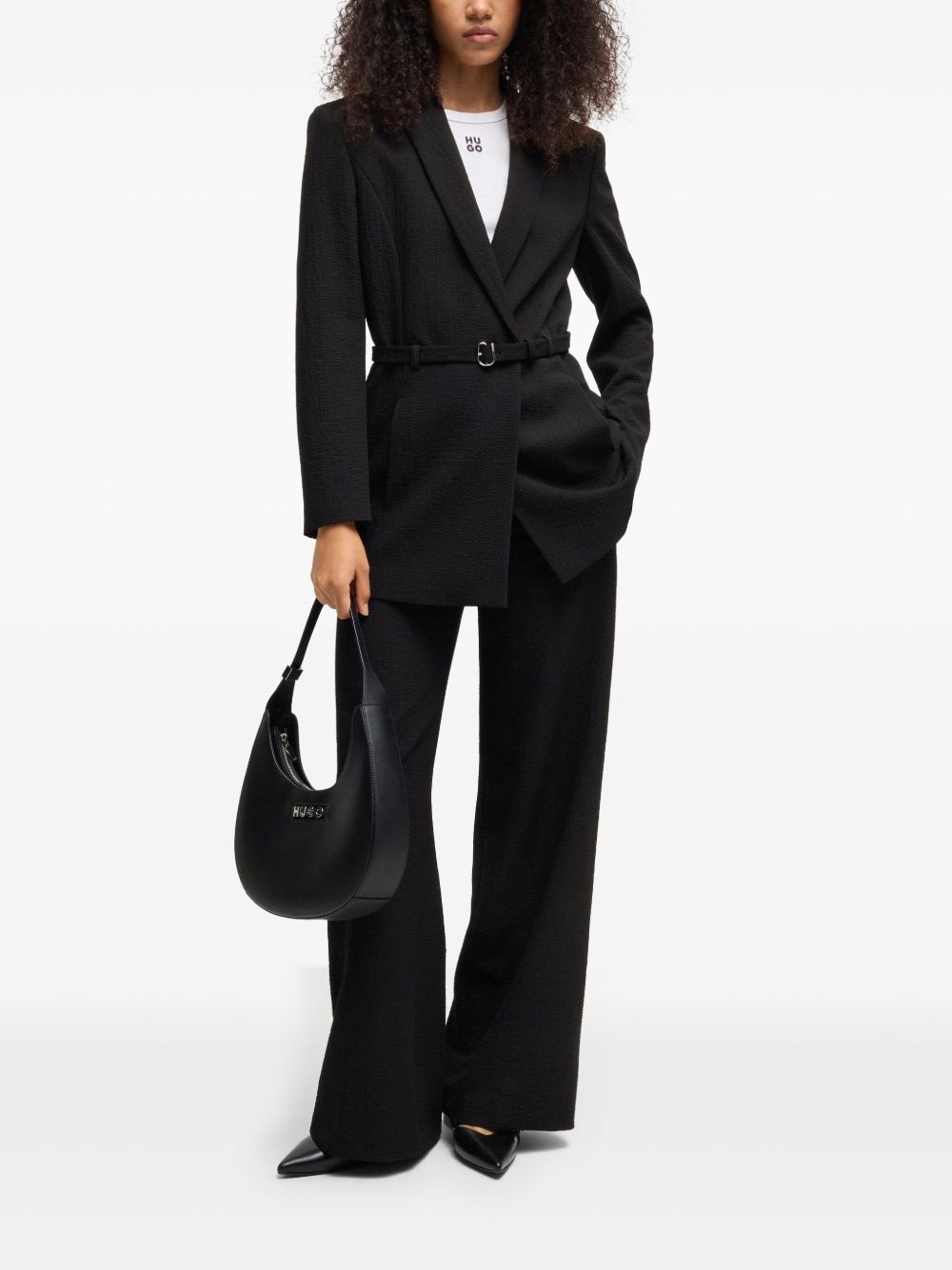 belted blazer - 2