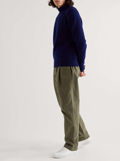 Studio Nicholson Bryd Straight-Leg Pleated Cotton-Blend Twill Trousers outlook