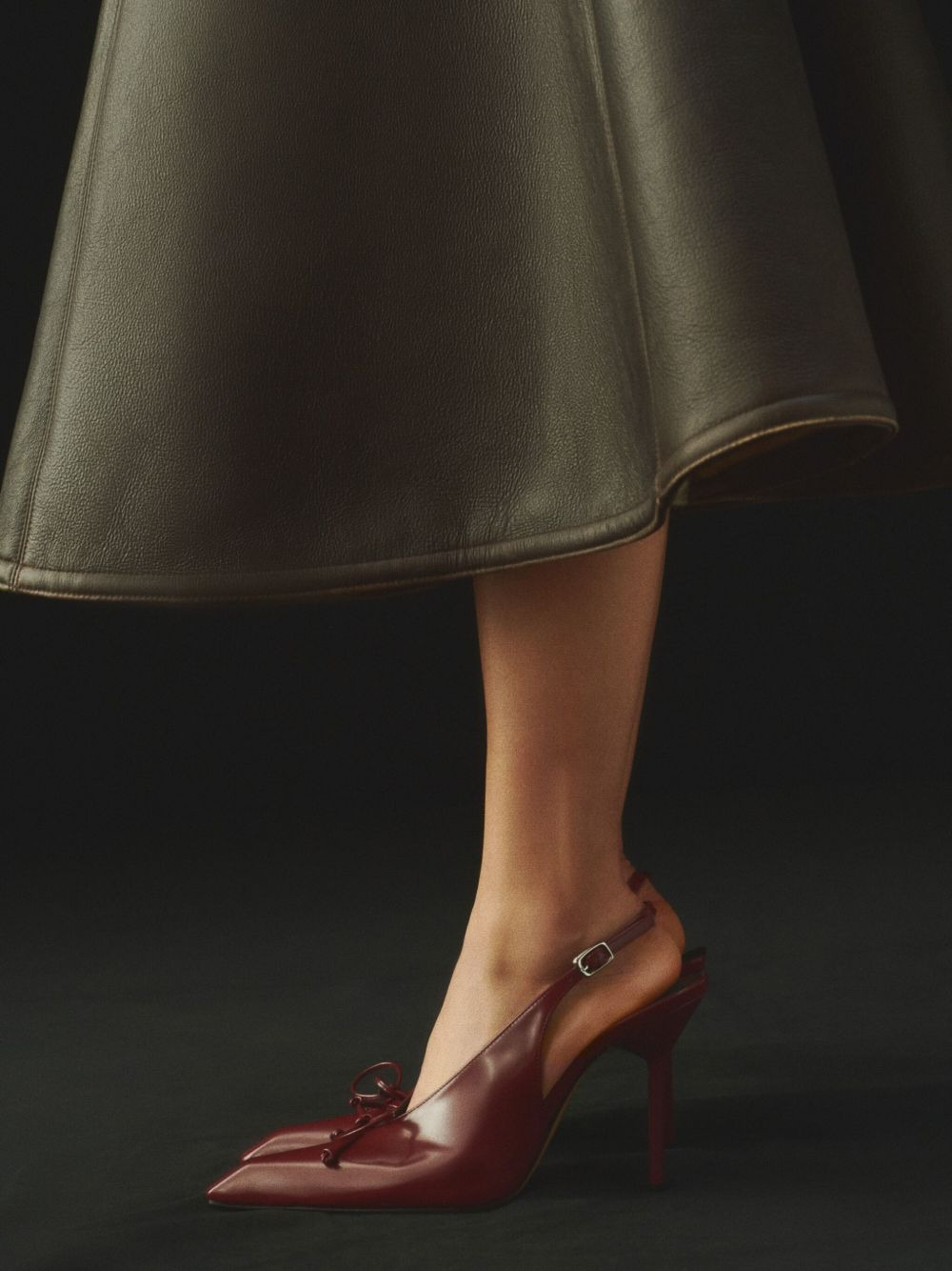 100mm Cubisto bow-slingback pumps - 5