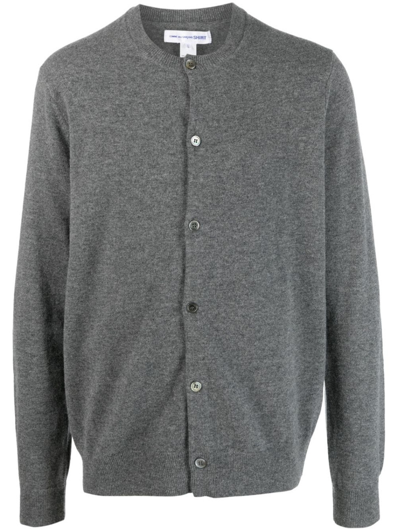 round-neck knit cardigan 1