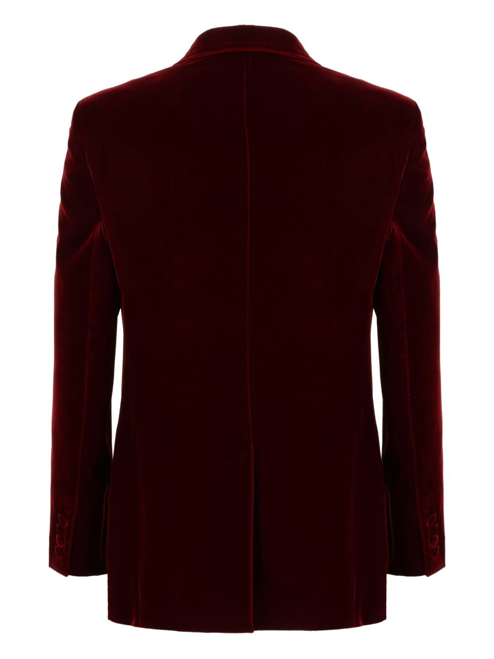 velvet single-breasted blazer - 2