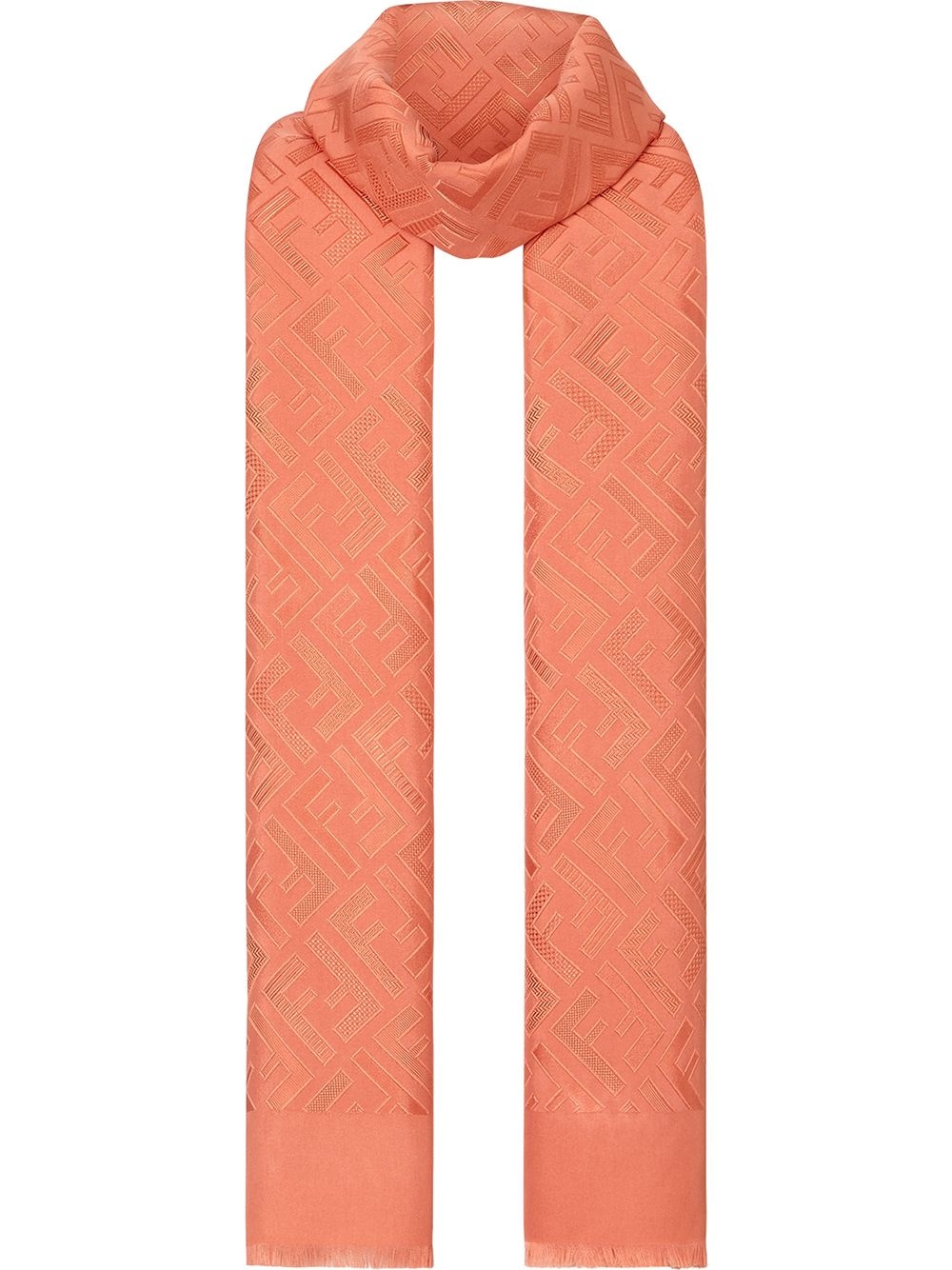 jacquard monogram scarf - 1