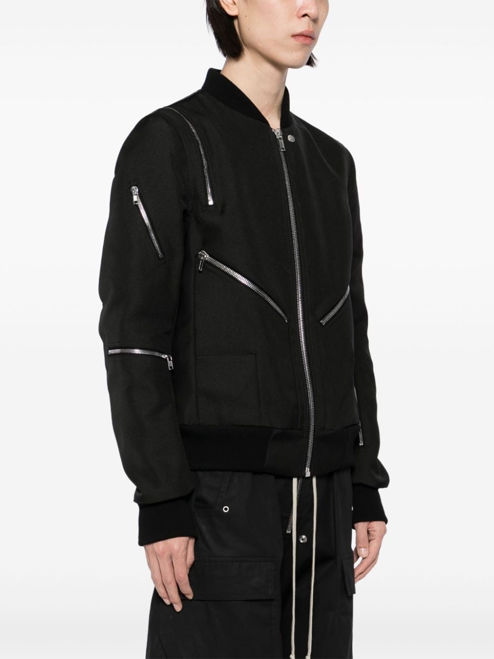 zip-detaining bomber jacket - 3