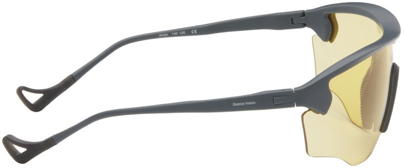 District Vision Gray & Yellow 'Junya' Racer Sunglasses outlook