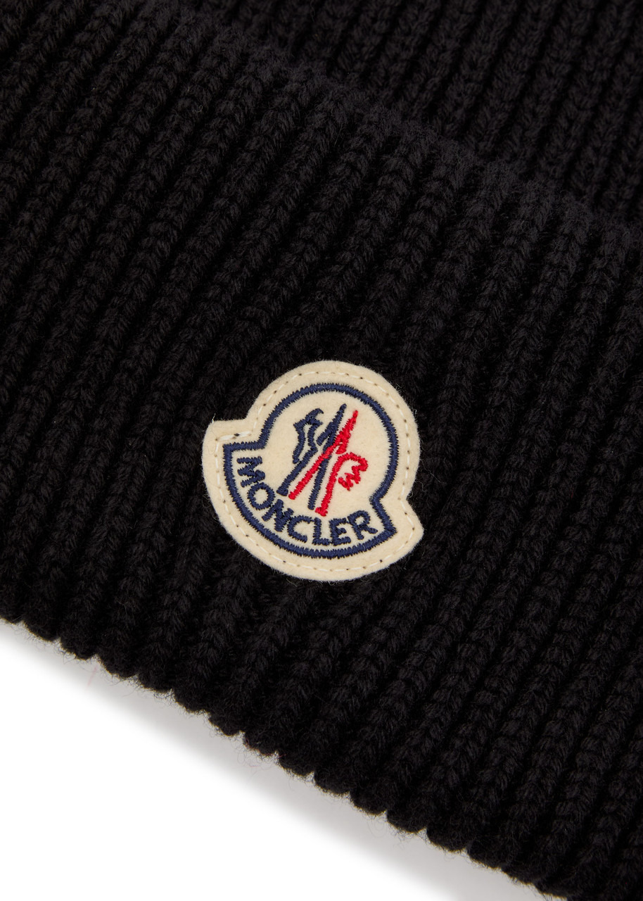 Moncler Logo Ribbed Wool and Cashmere-blend Beanie - 3
