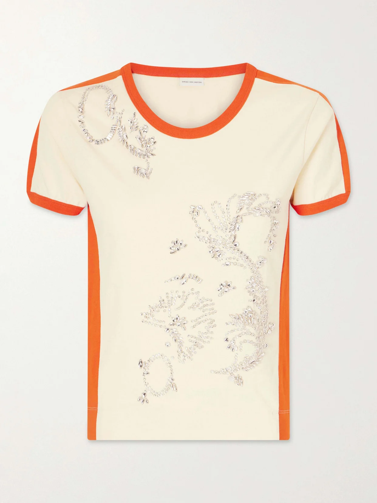 Hental Embellished Cotton-jersey T-shirt - 1