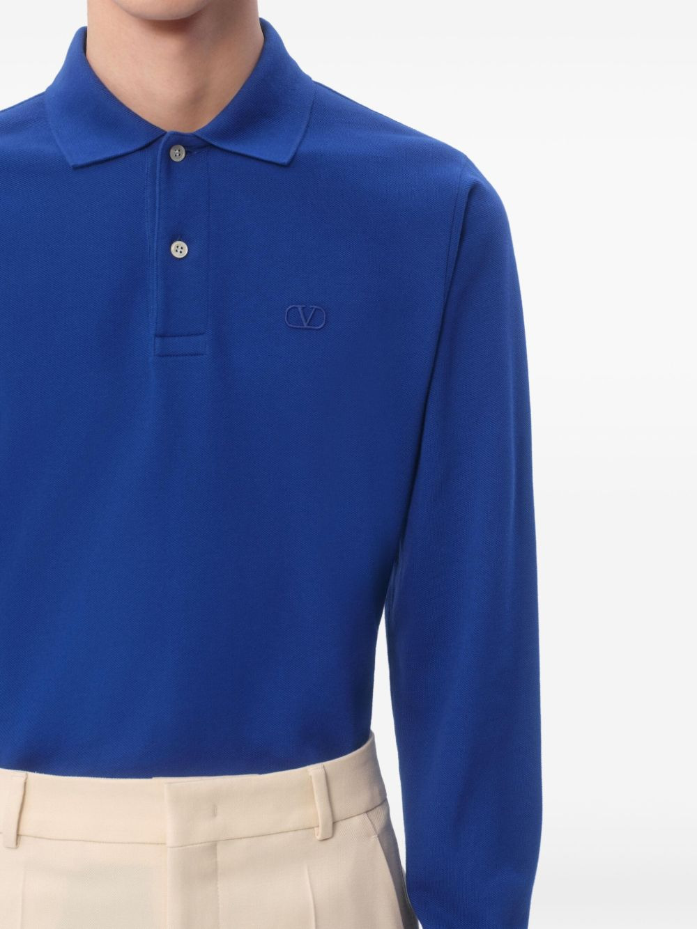 VLogo-embroidered polo shirt - 5
