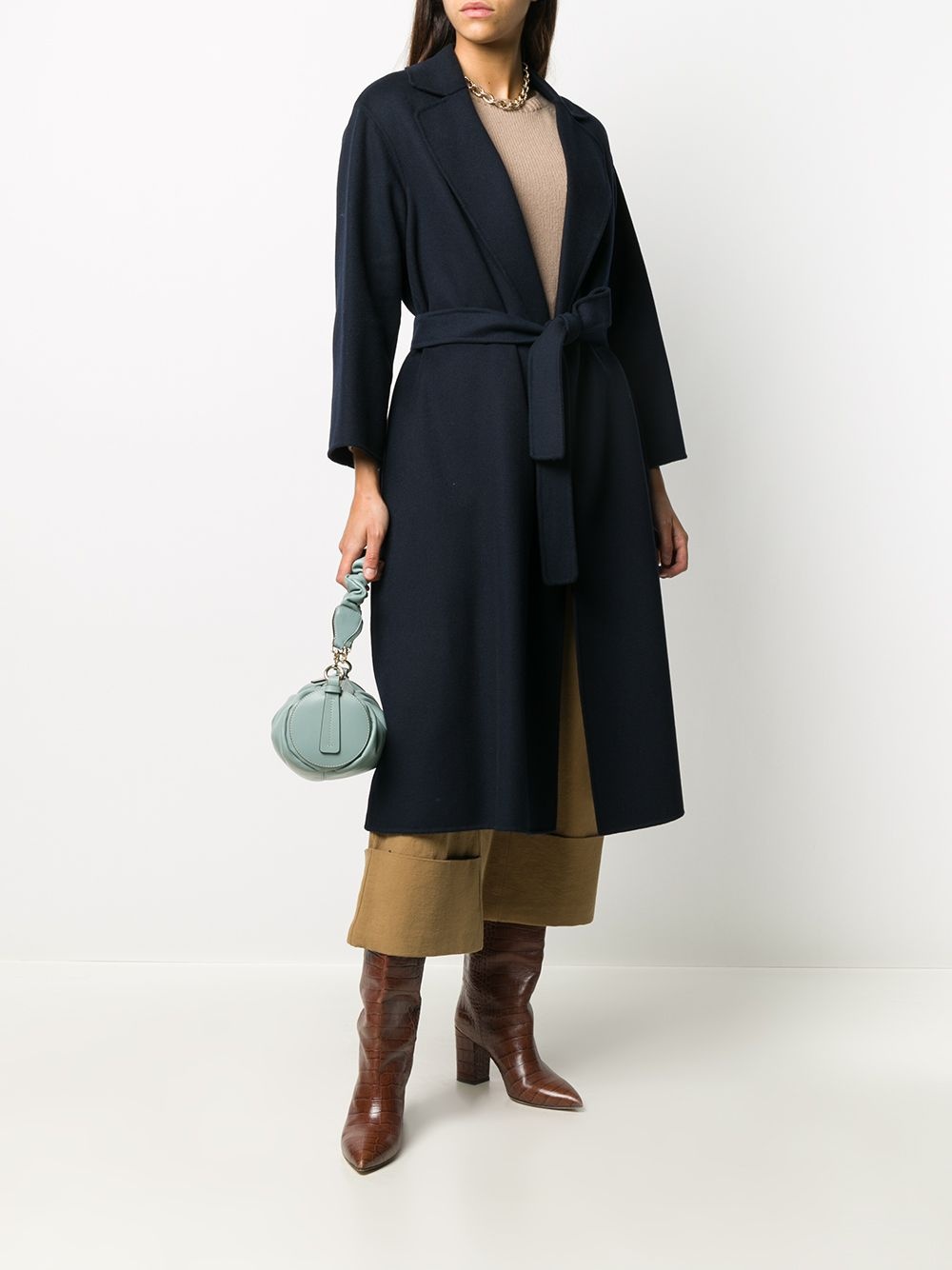 round neck knitted sweater - 2