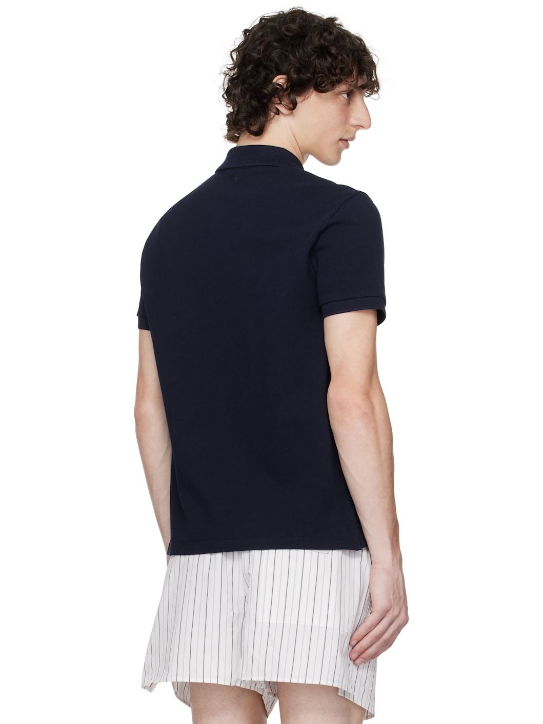 Navy Cotton Ami de Coeur Polo - 3