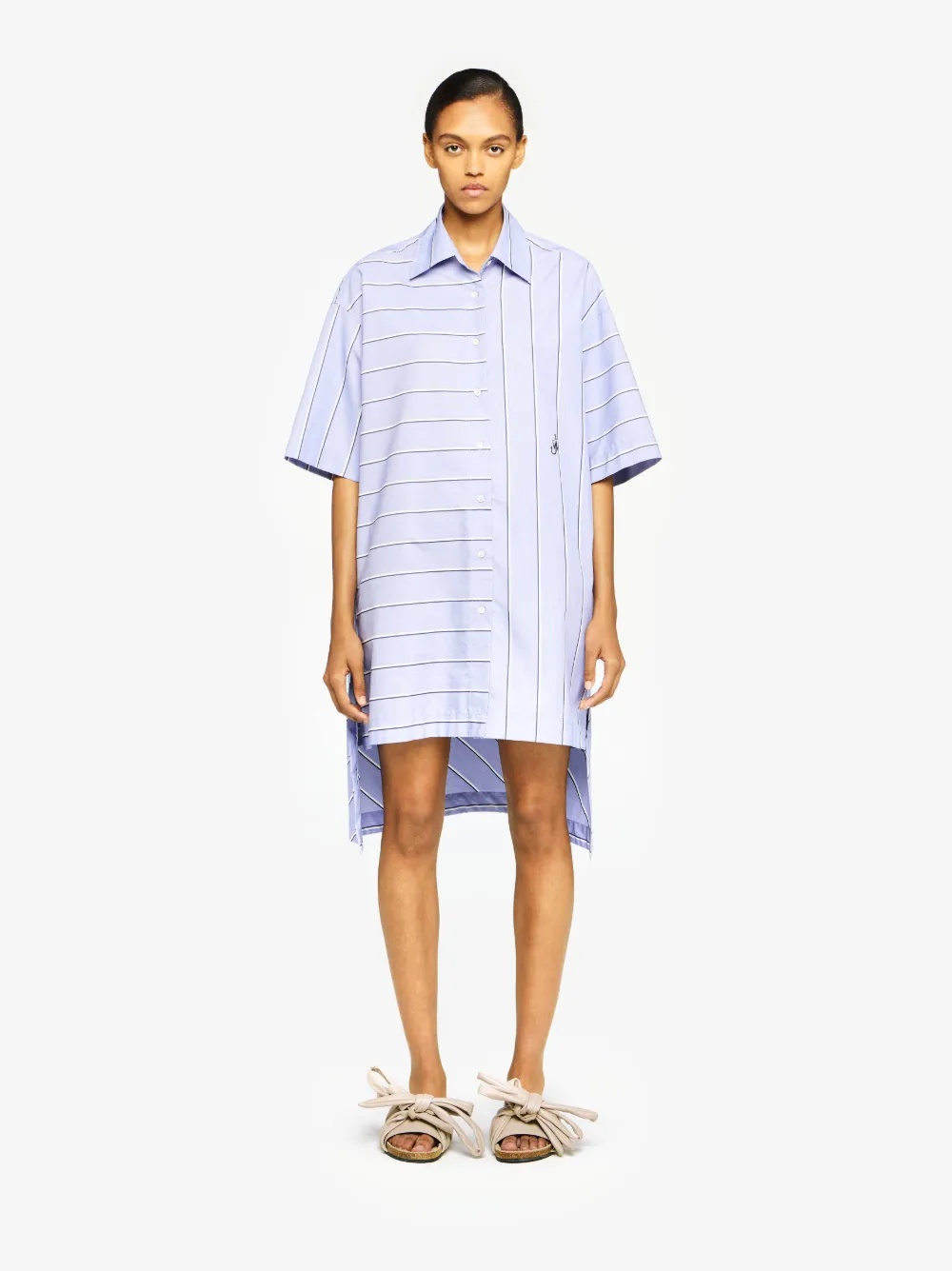 STEPPED HEM SHIRT DRESS - 2