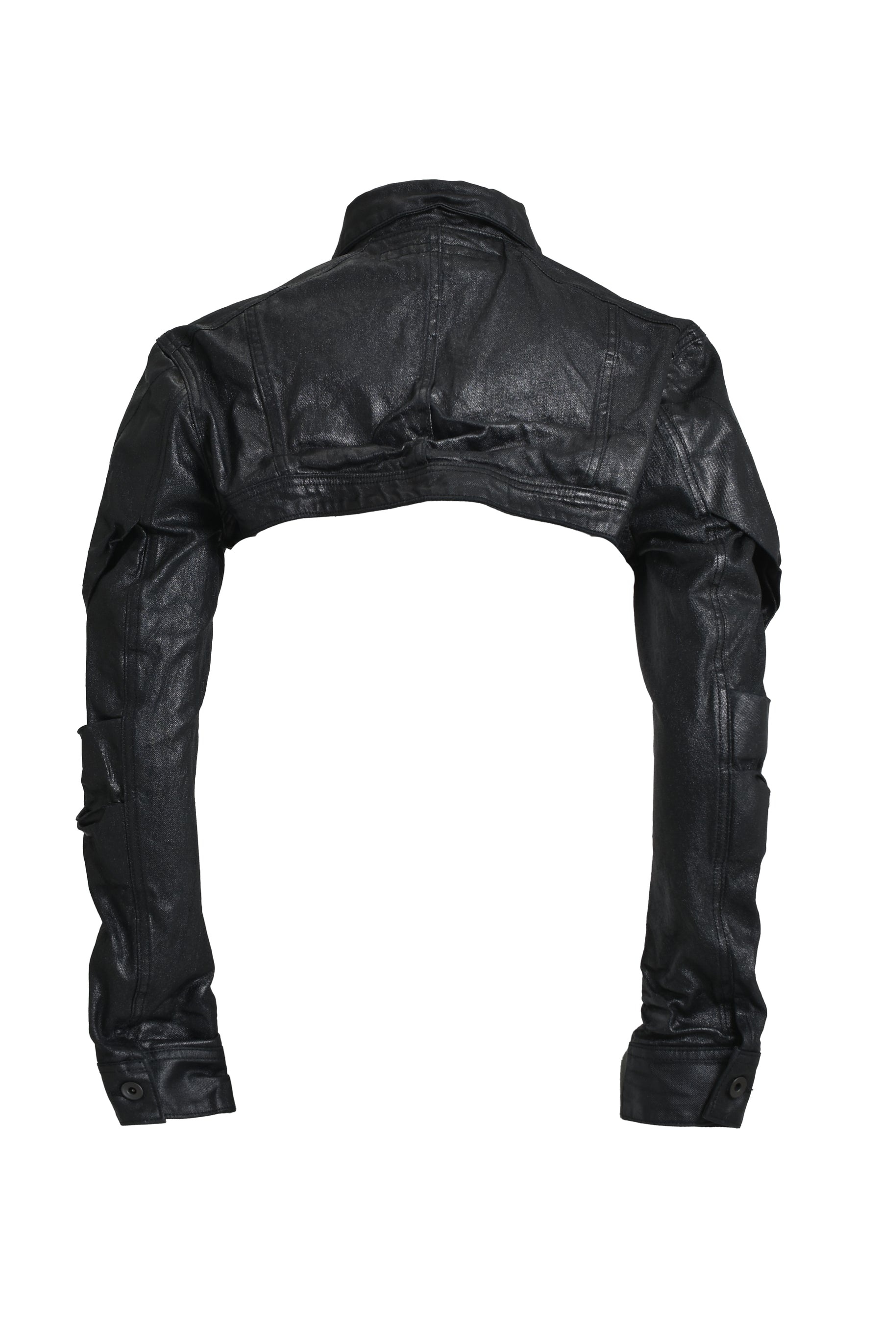 COATED DENIM BLOUSON / BLK - 6