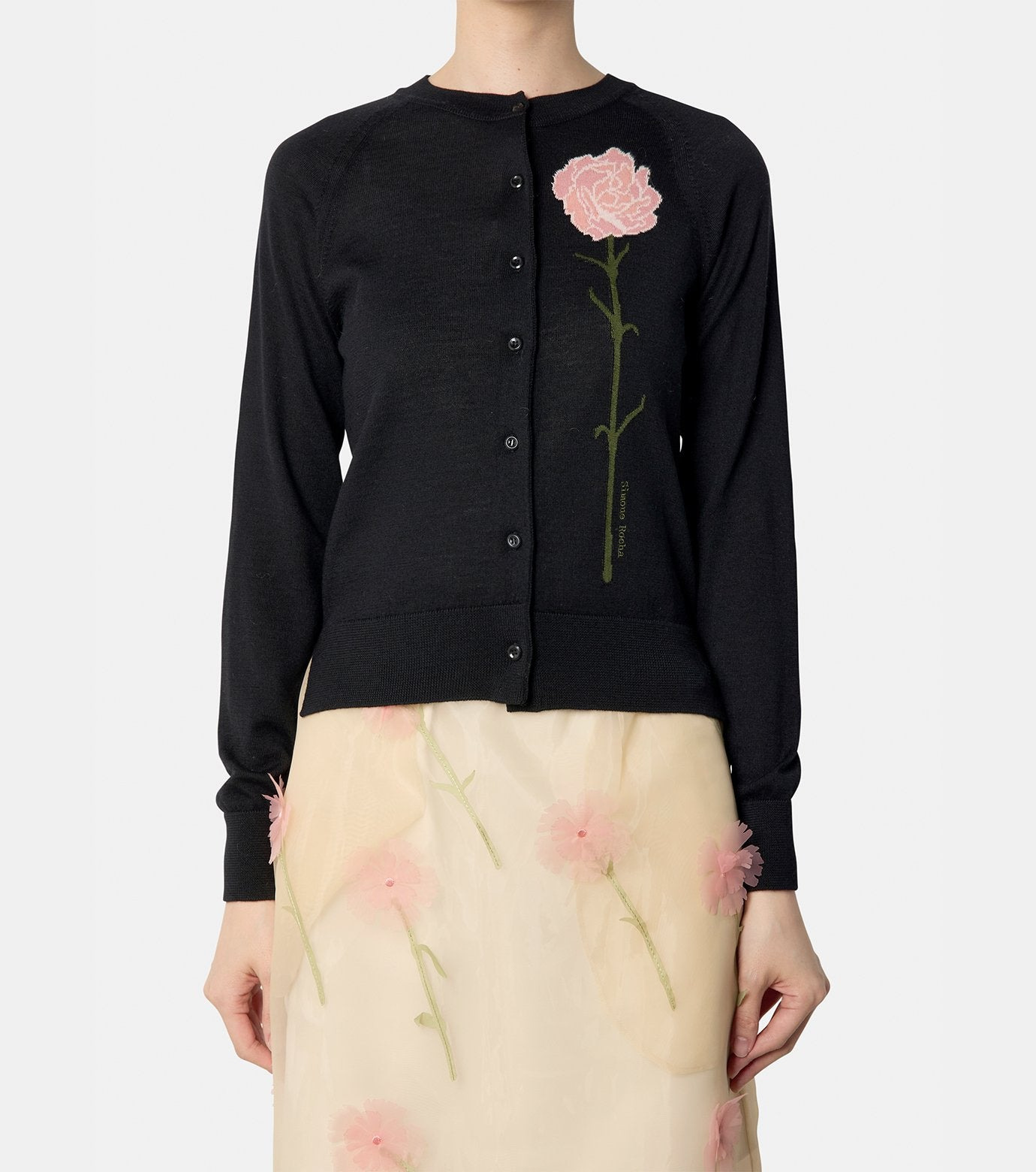 Carnation Detail LS Cardigan - 2