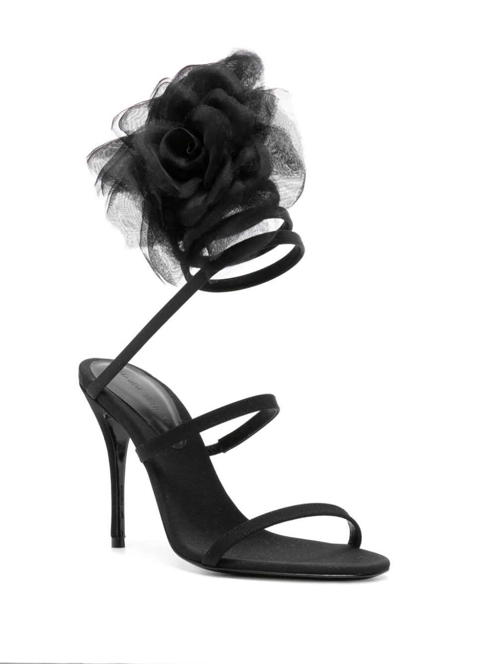 spiral-bound floral-appliquÃ© sandals - 4