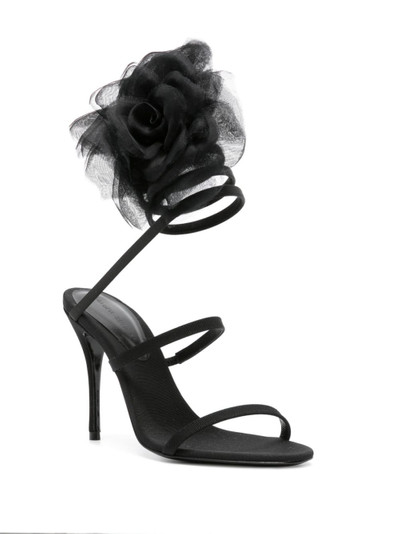 MAGDA BUTRYM spiral-bound floral-appliquÃ© sandals outlook