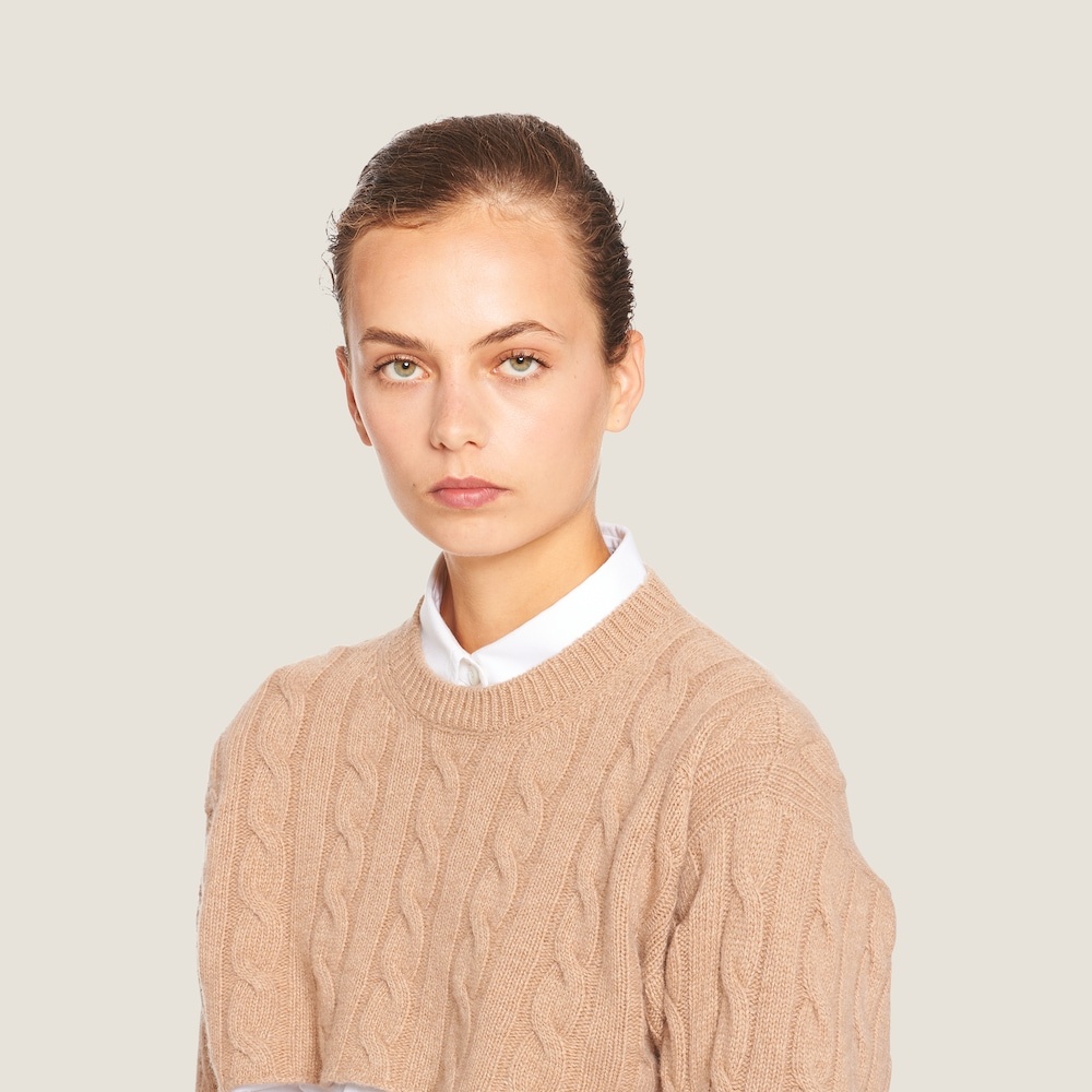 Cropped cashmere sweater - 3
