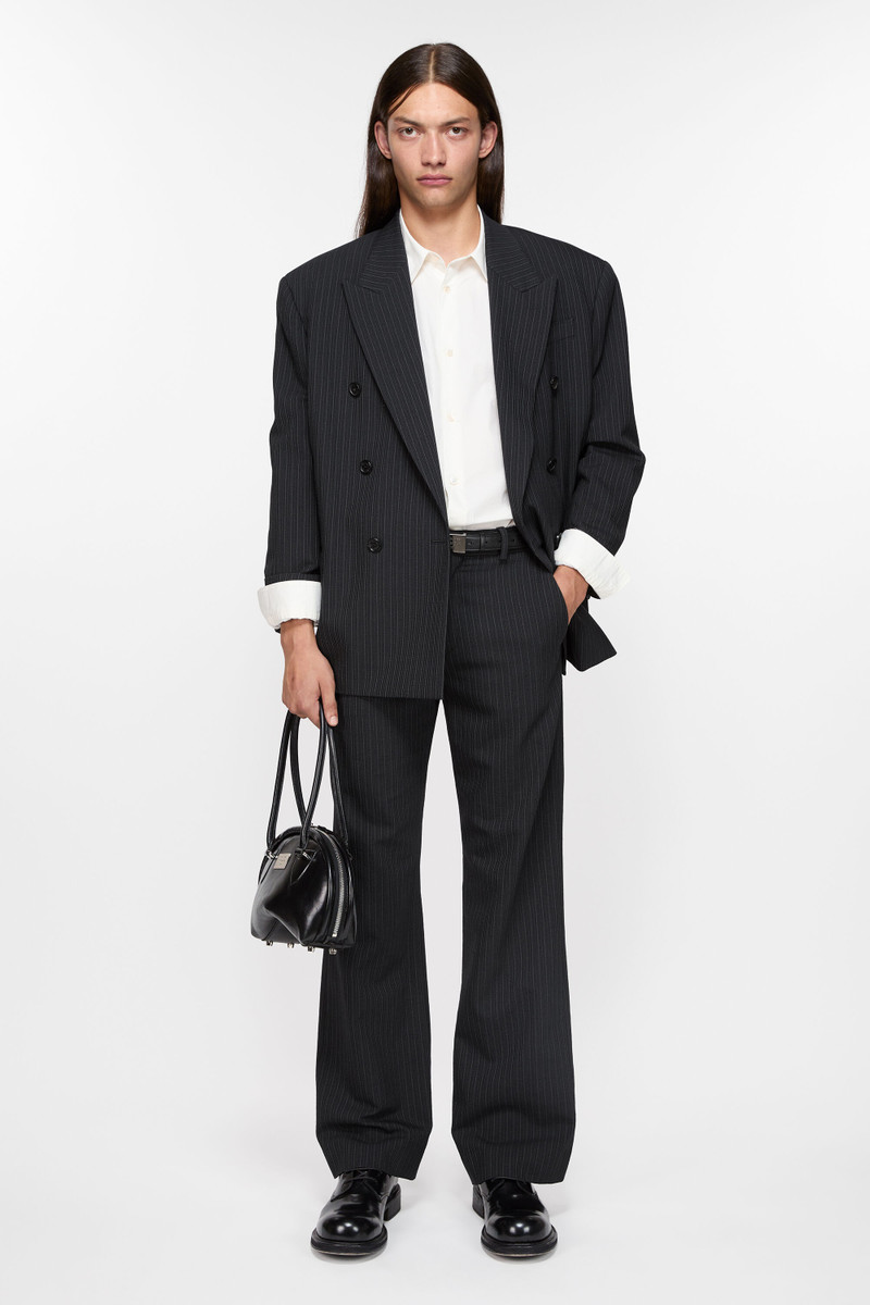 Acne Studios Trousers pinstripe wool blend - Black outlook