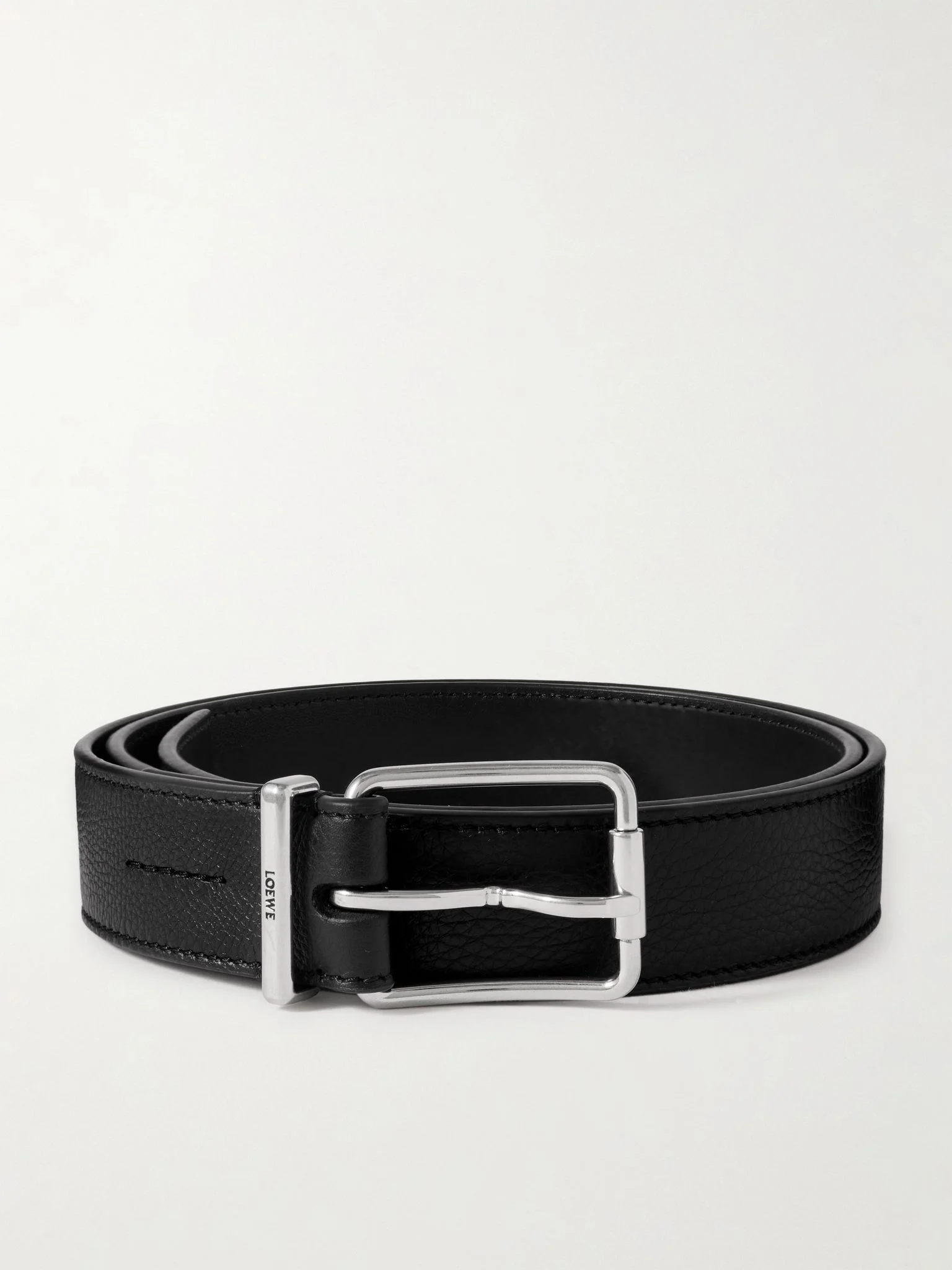 Essential 3.2cm Full-Grain Leather Belt Black - 1