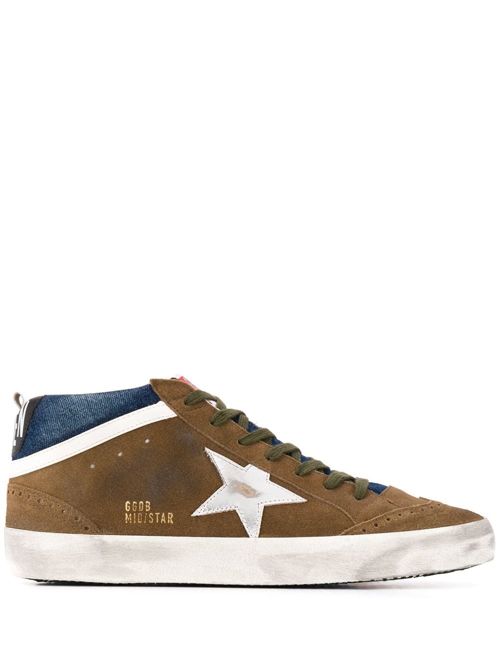 distressed-finish low-top sneakers - 1