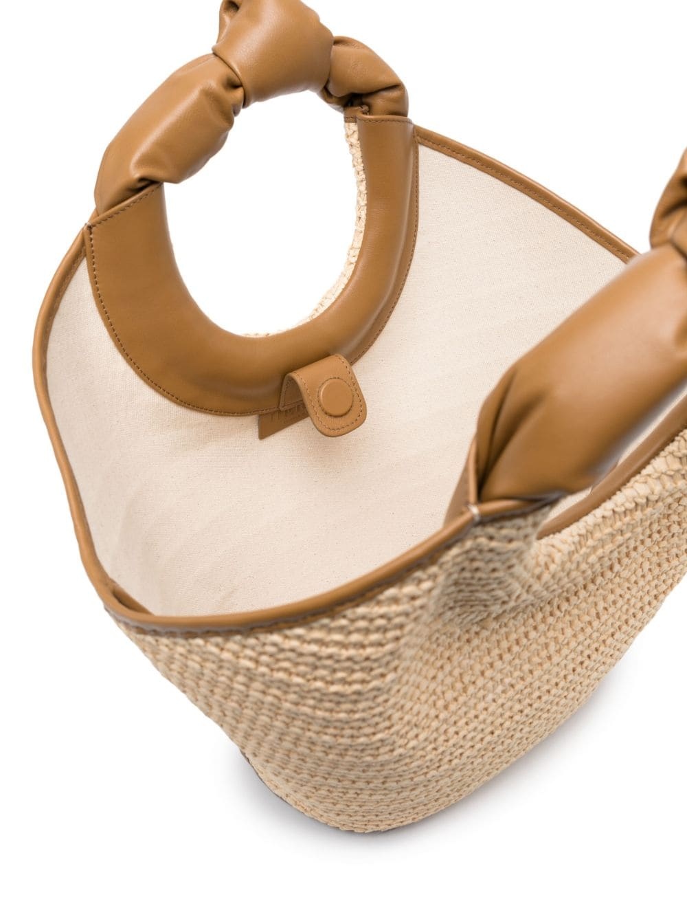 twisted-handle raffia tote bag - 5