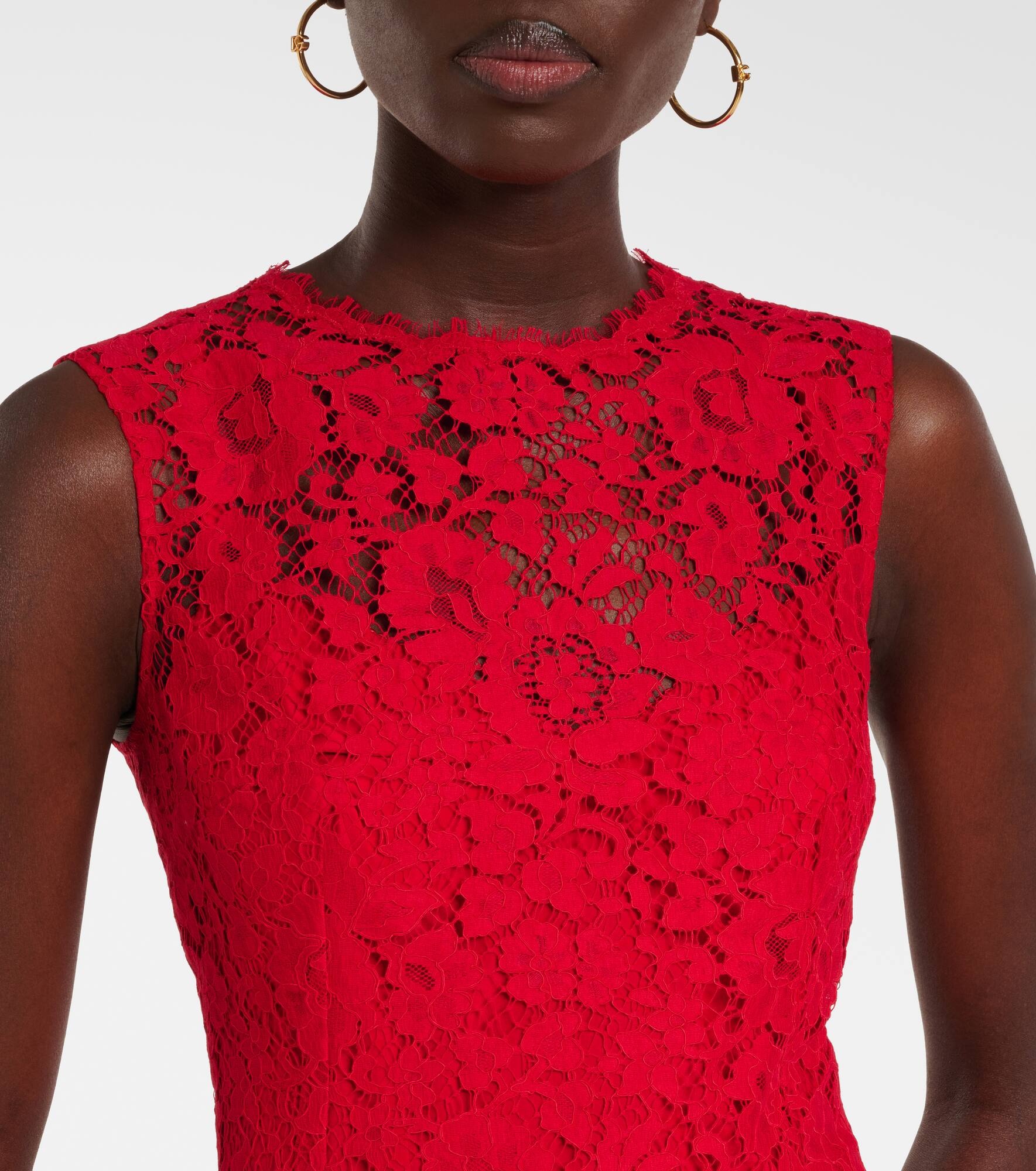 Cotton-blend midi dress - 4