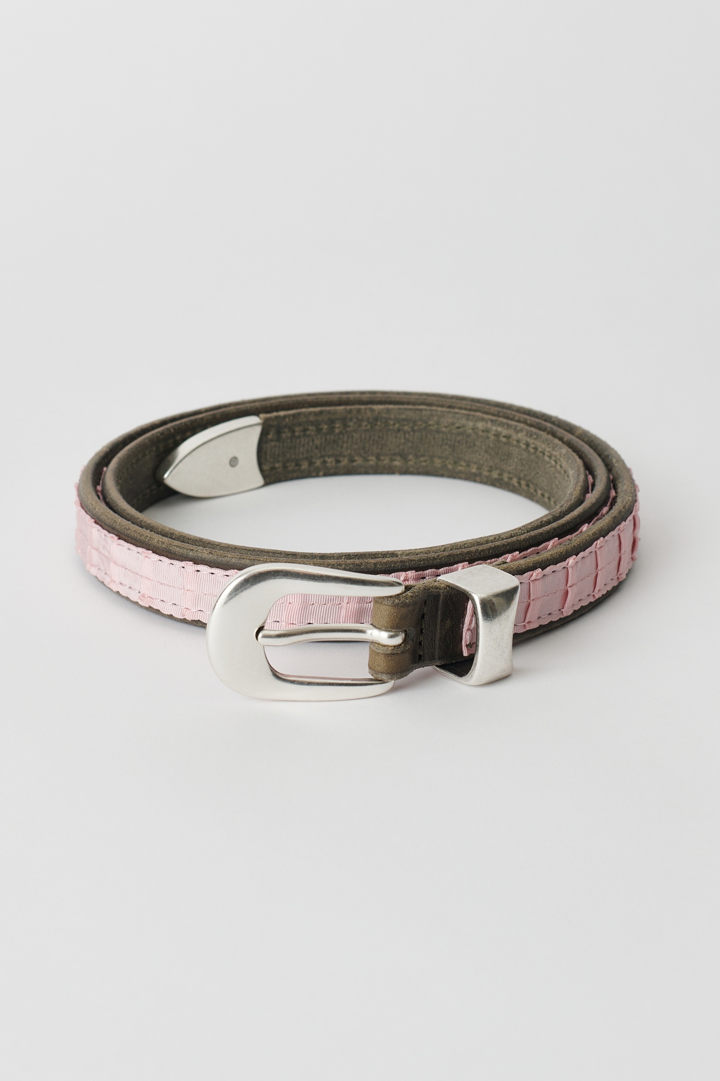 2 cm Belt Pleated Dusty Pink Ruffles - 1