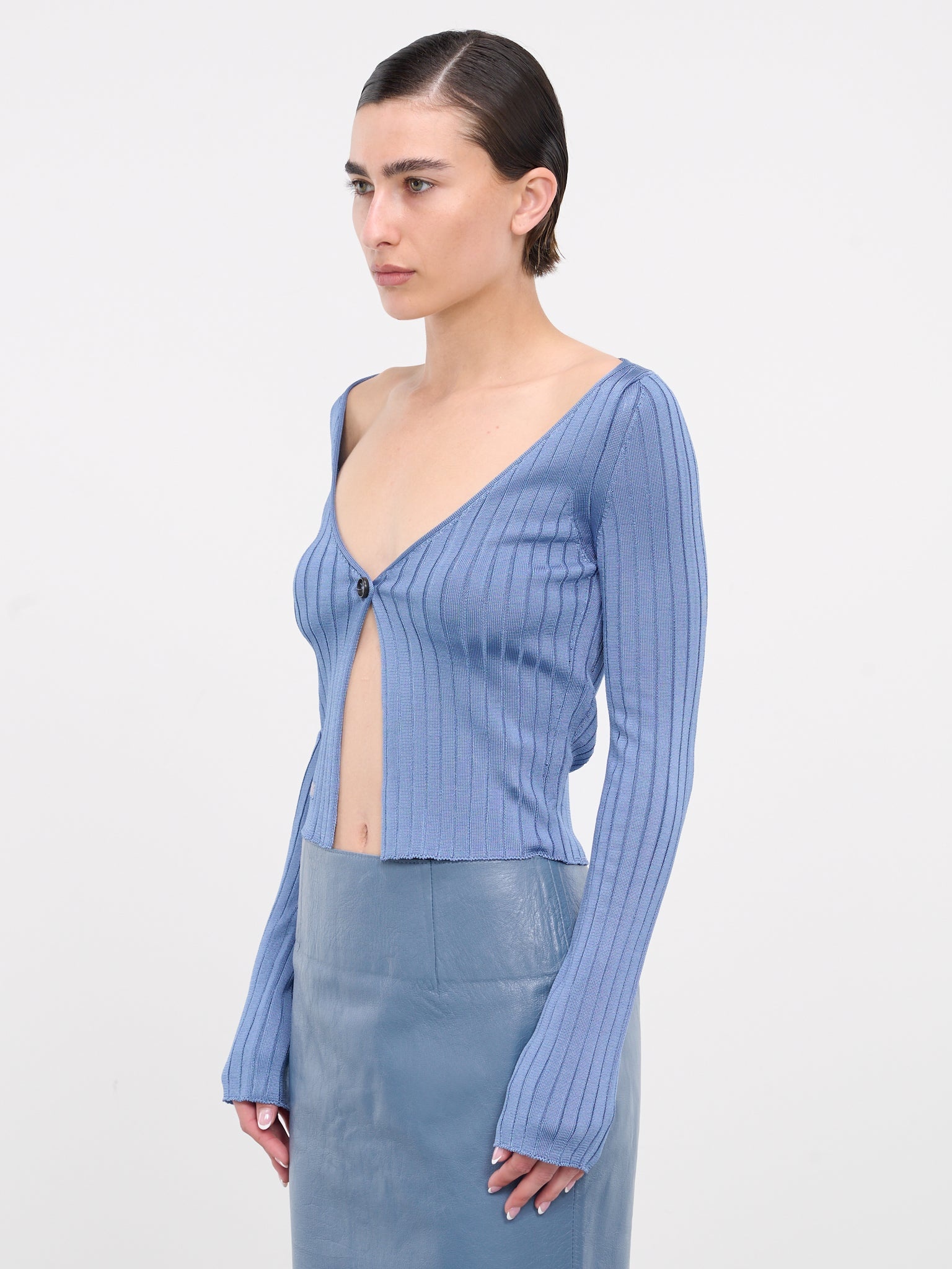 Rib-Knit Cardigan - 2