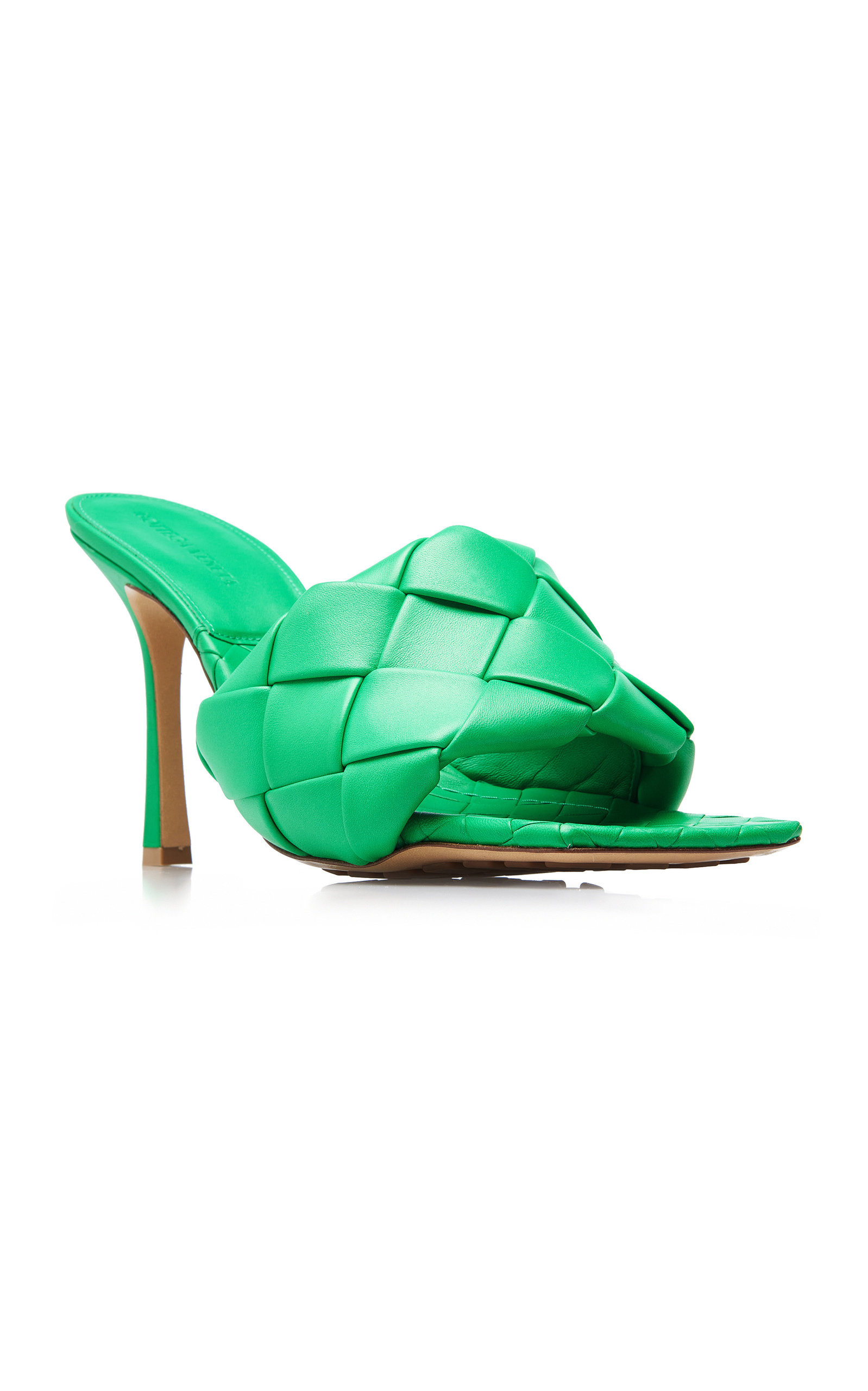 The Lido Intrecciato Leather Sandals green - 7
