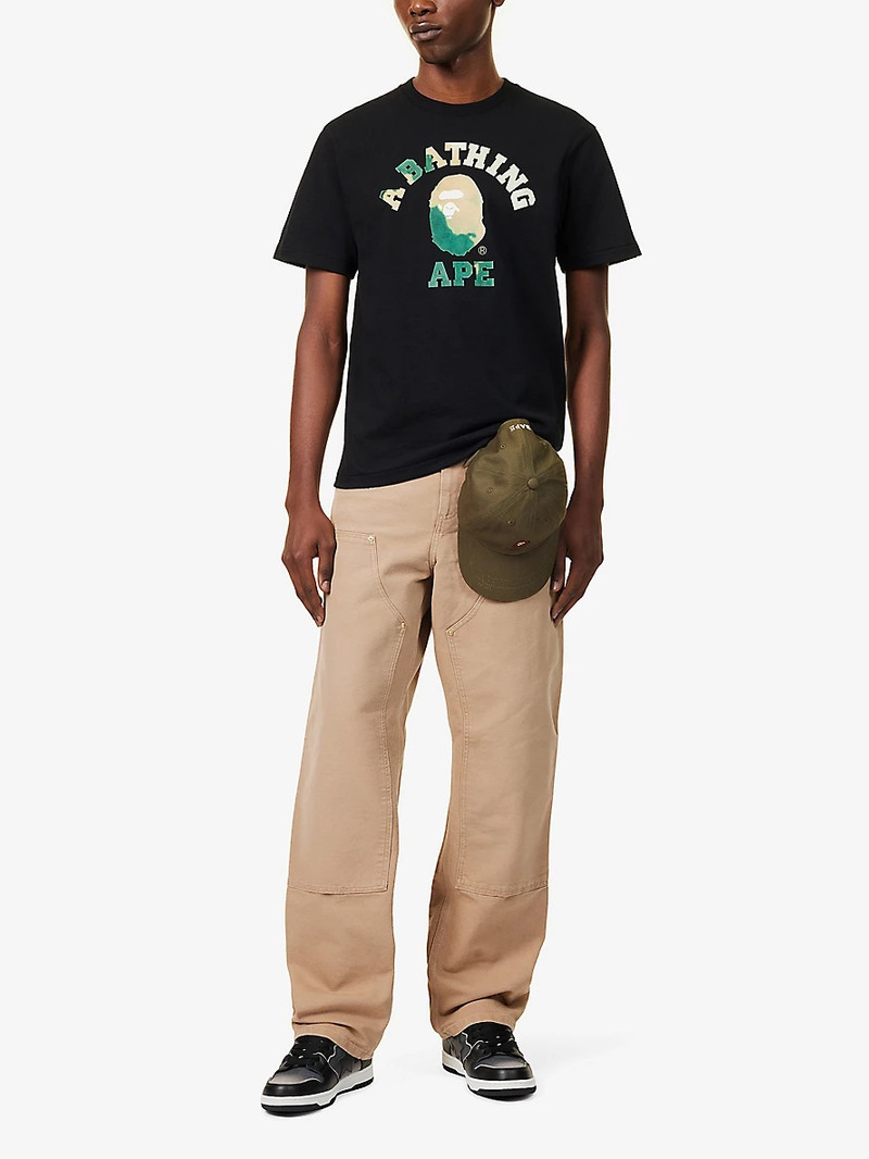 A BATHING APE® Tie-dye College crew-neck regular-fit cotton-jersey T-shirt outlook