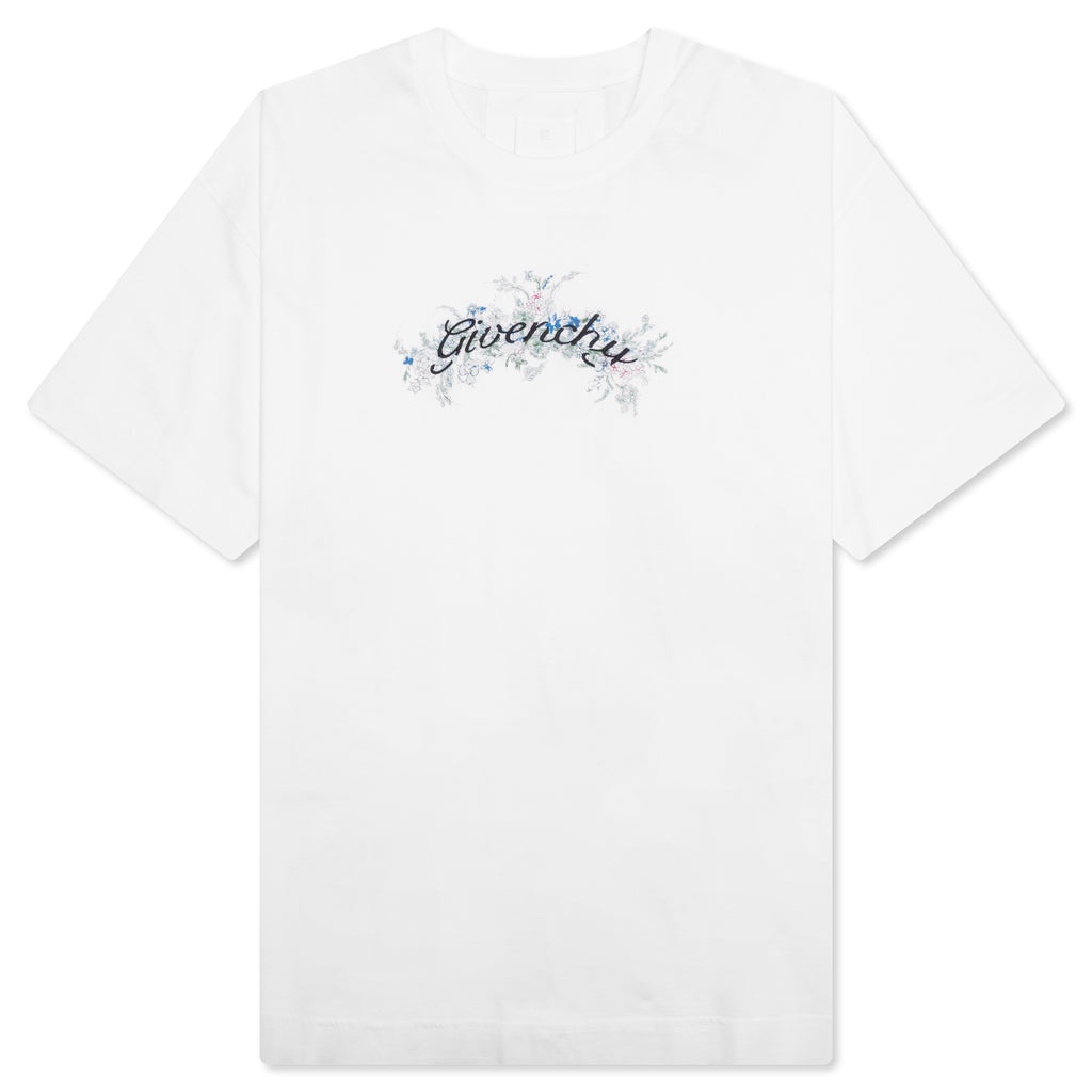 FLOWERS COTTON T-SHIRT - WHITE - 1