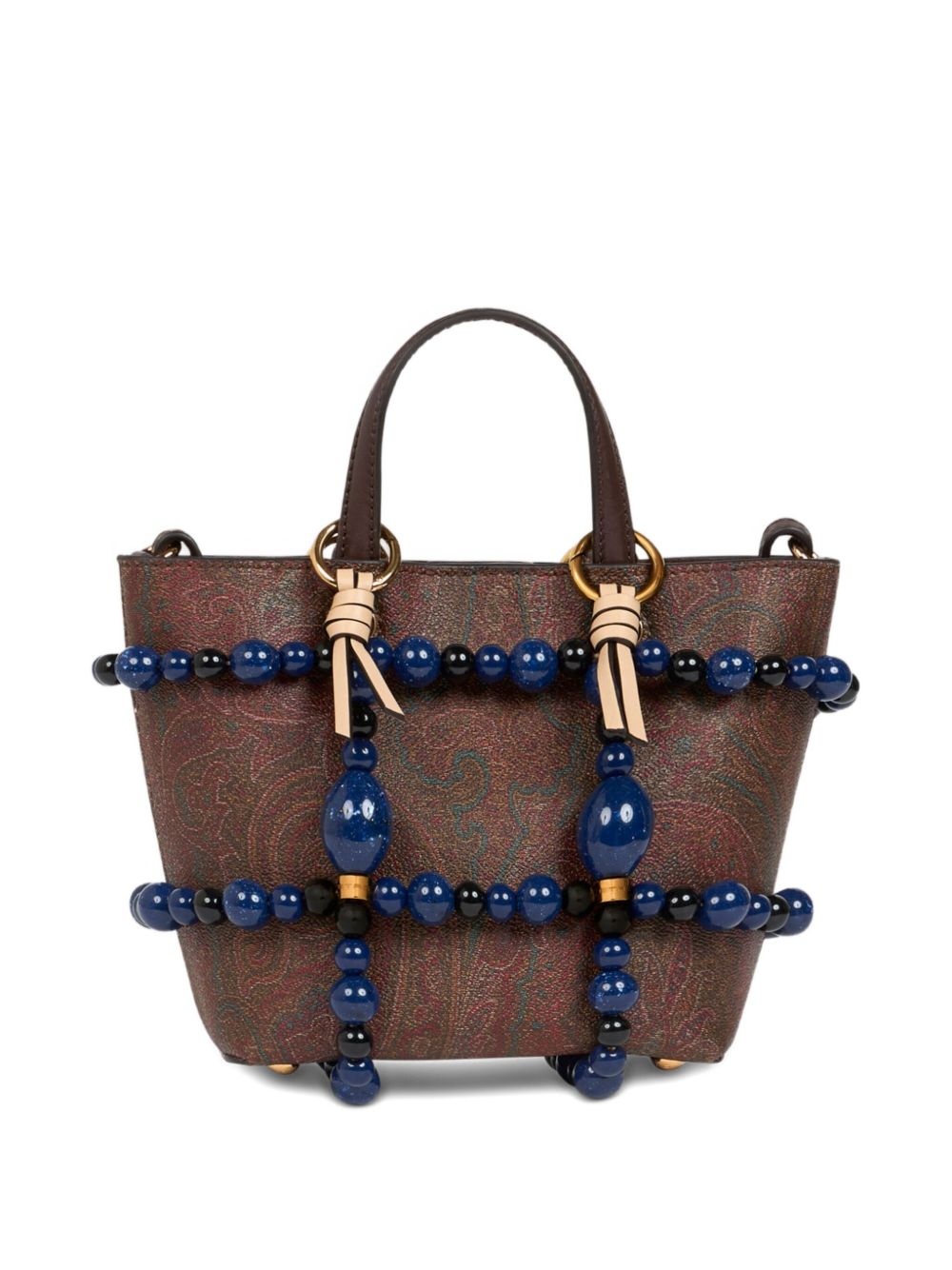 marble-embellished cage bag - 2