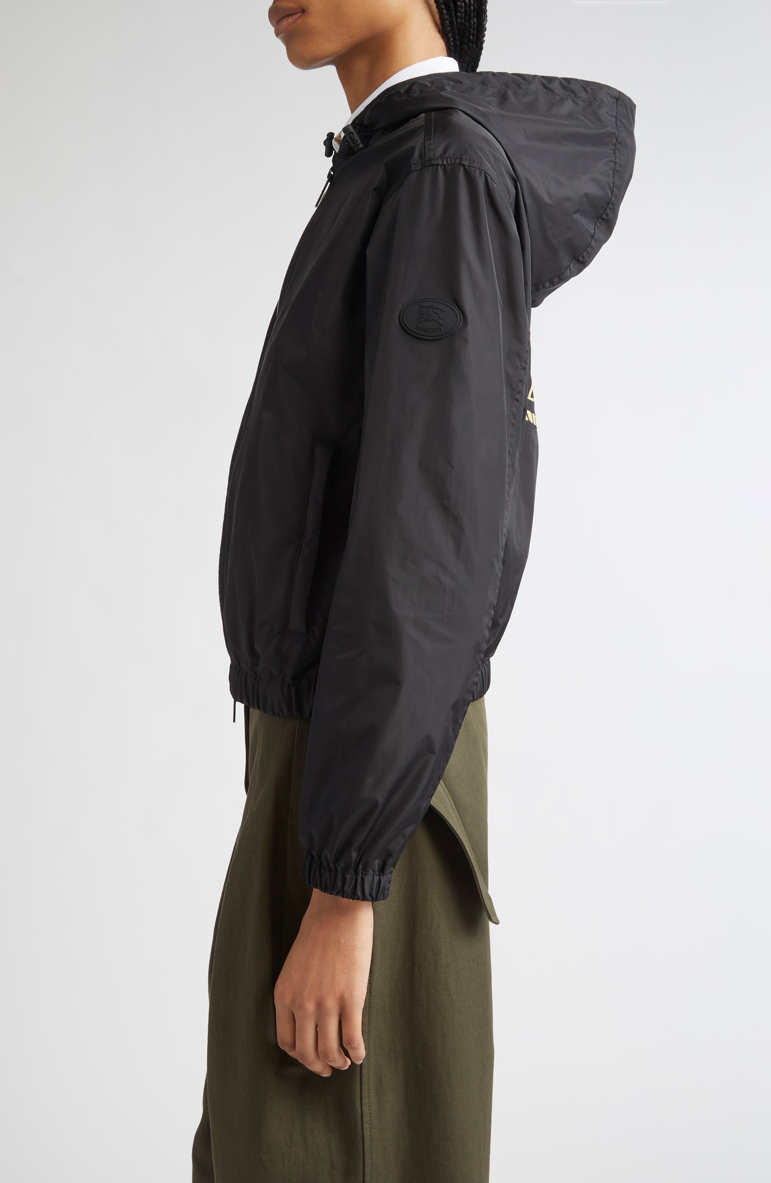 burberry Nelson Knight Stamp Hooded Jacket in Black at Nordstrom - 2