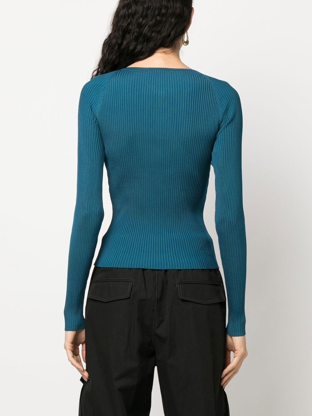 cut-out knitted top - 4