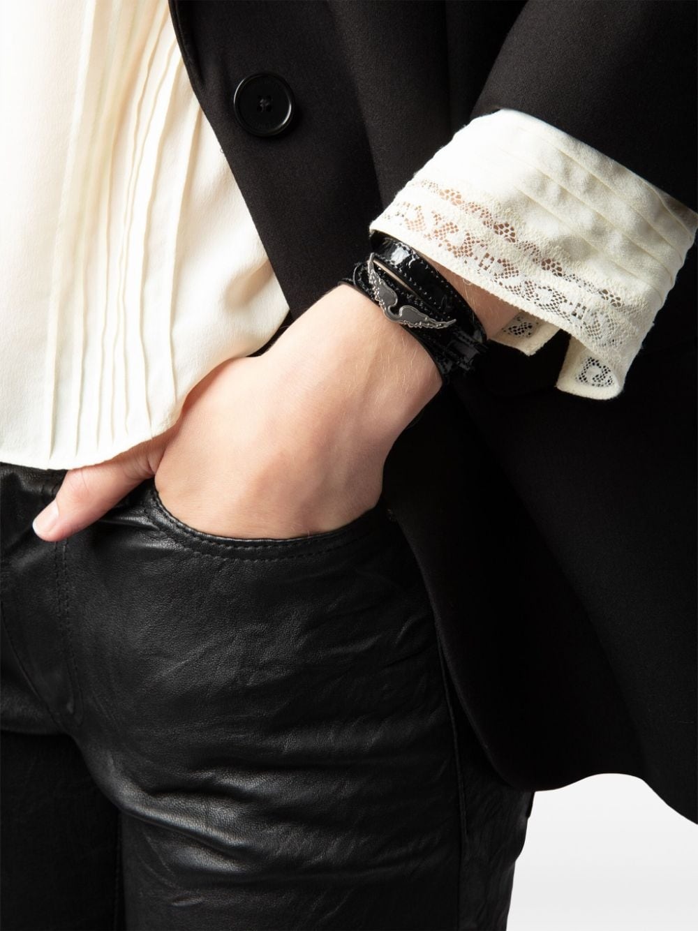 Rock leather bracelet - 3