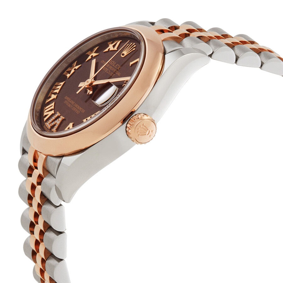 Rolex Datejust 31 Chocolate Dial Automatic Ladies Steel and 18kt Everose Gold Jubilee Watch 278241CH - 2