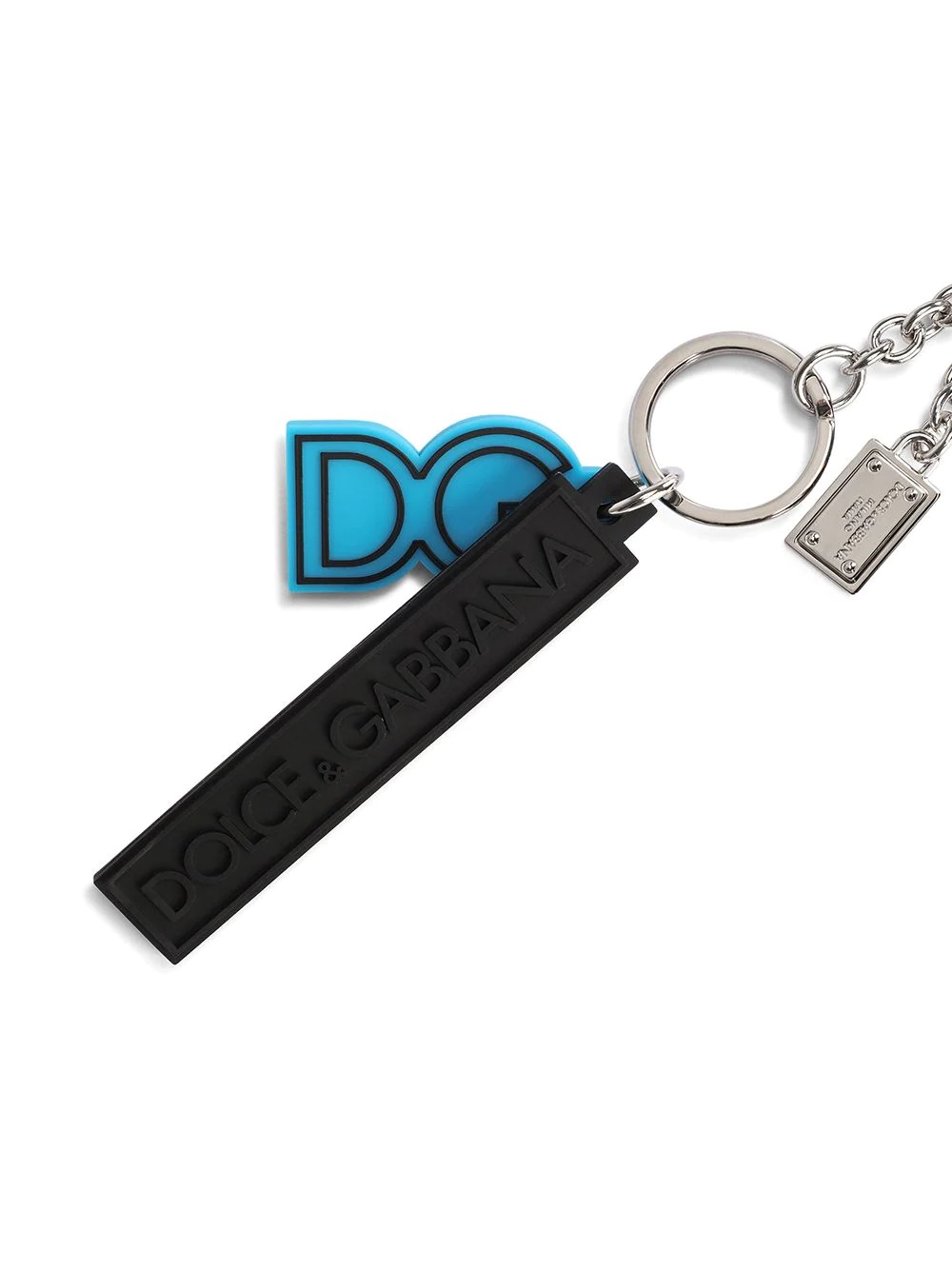 logo-patch chain-link keyring - 2