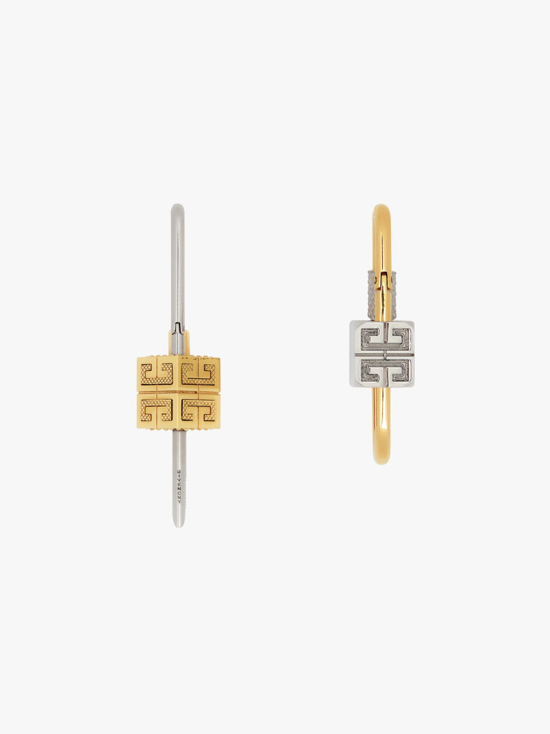 LOCK ASYMMETRICAL EARRINGS IN METAL 3