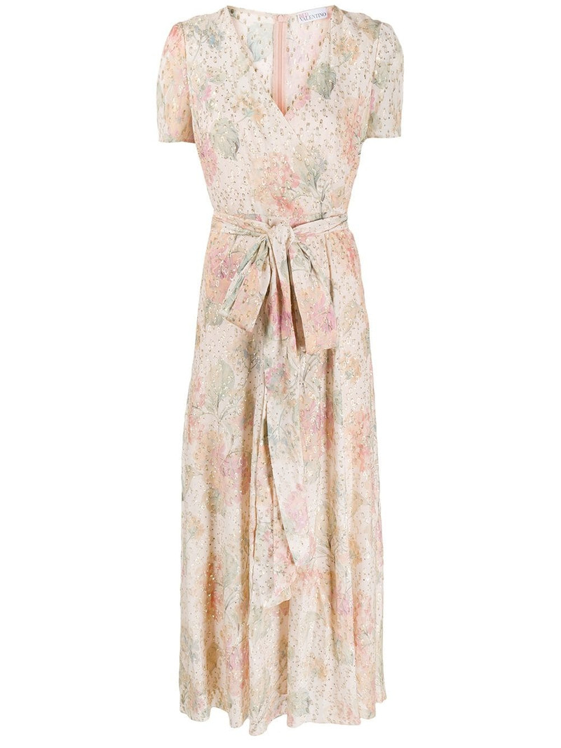 floral metallic long dress 1