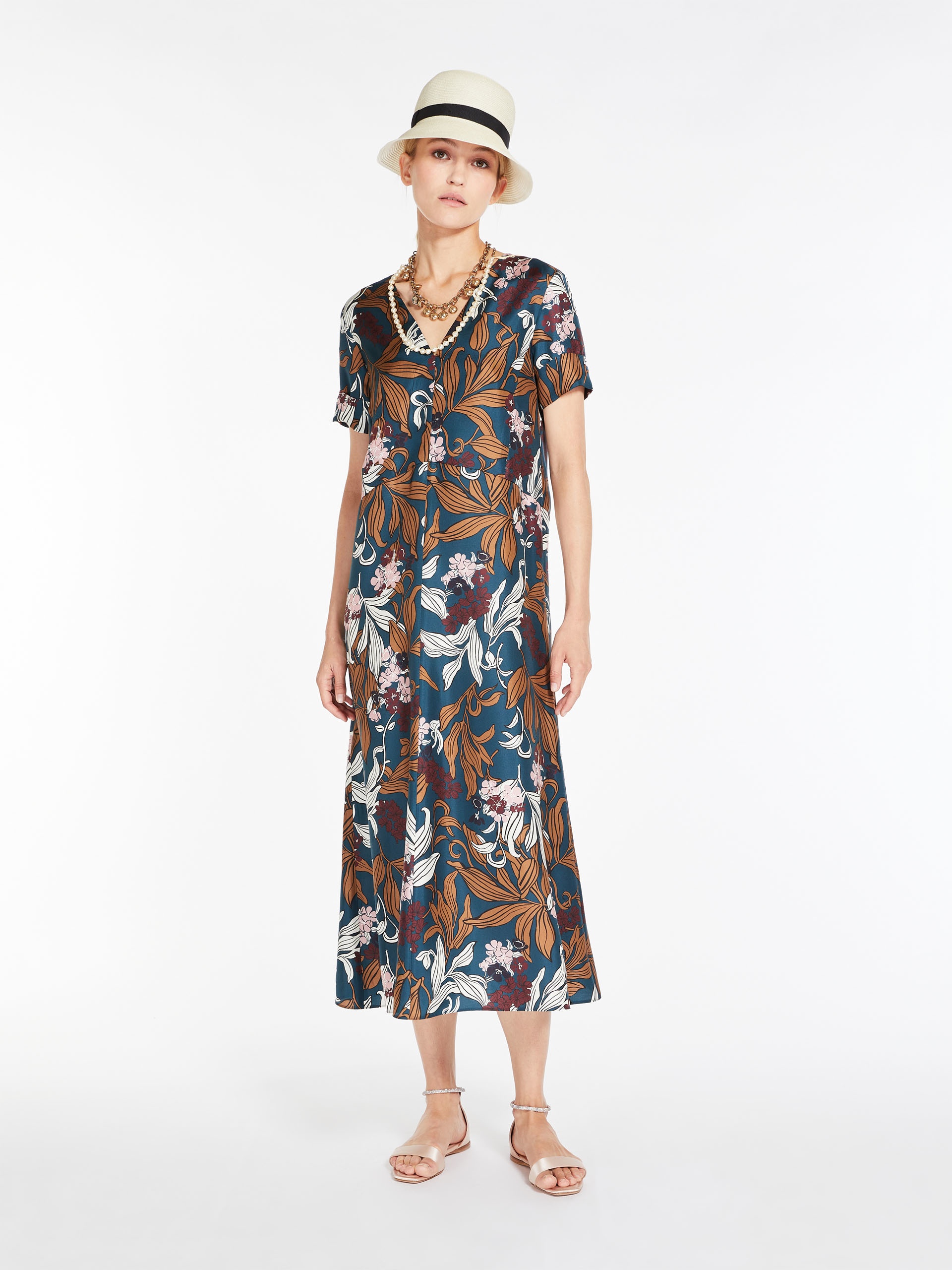 PAOLA Printed silk dress - 2